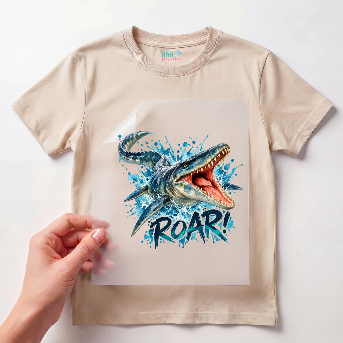 Bügelbild Mosasaurus Roar