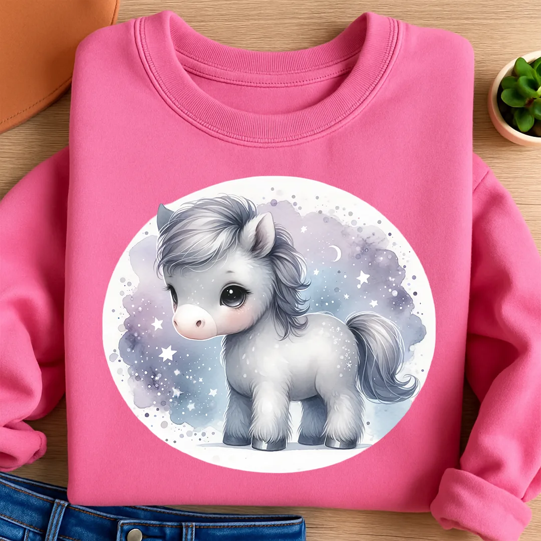 Bügelbild Nachthimmel Pony