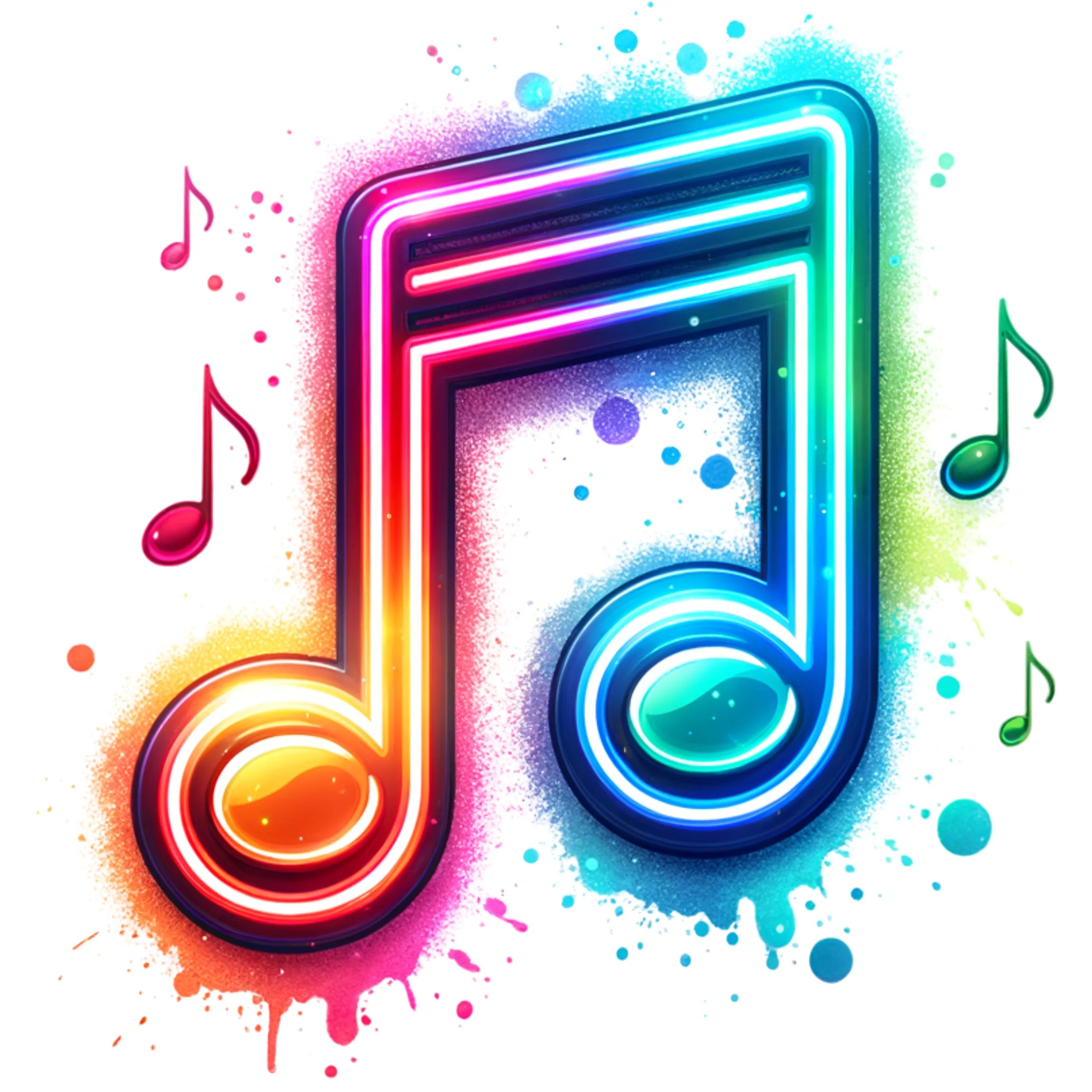 Bügelbild Neon Note - S