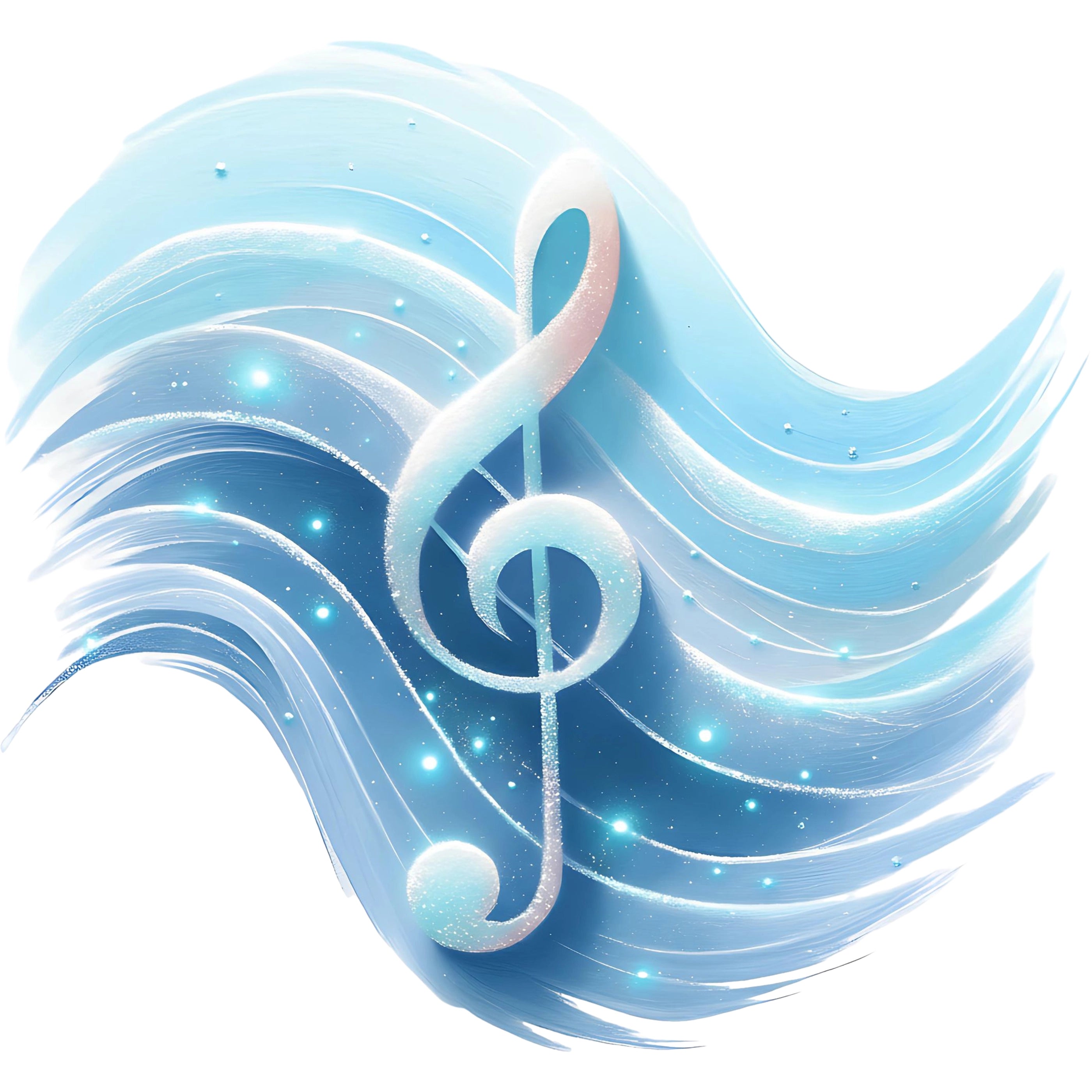 Bügelbild Notenschlüssel Zauber