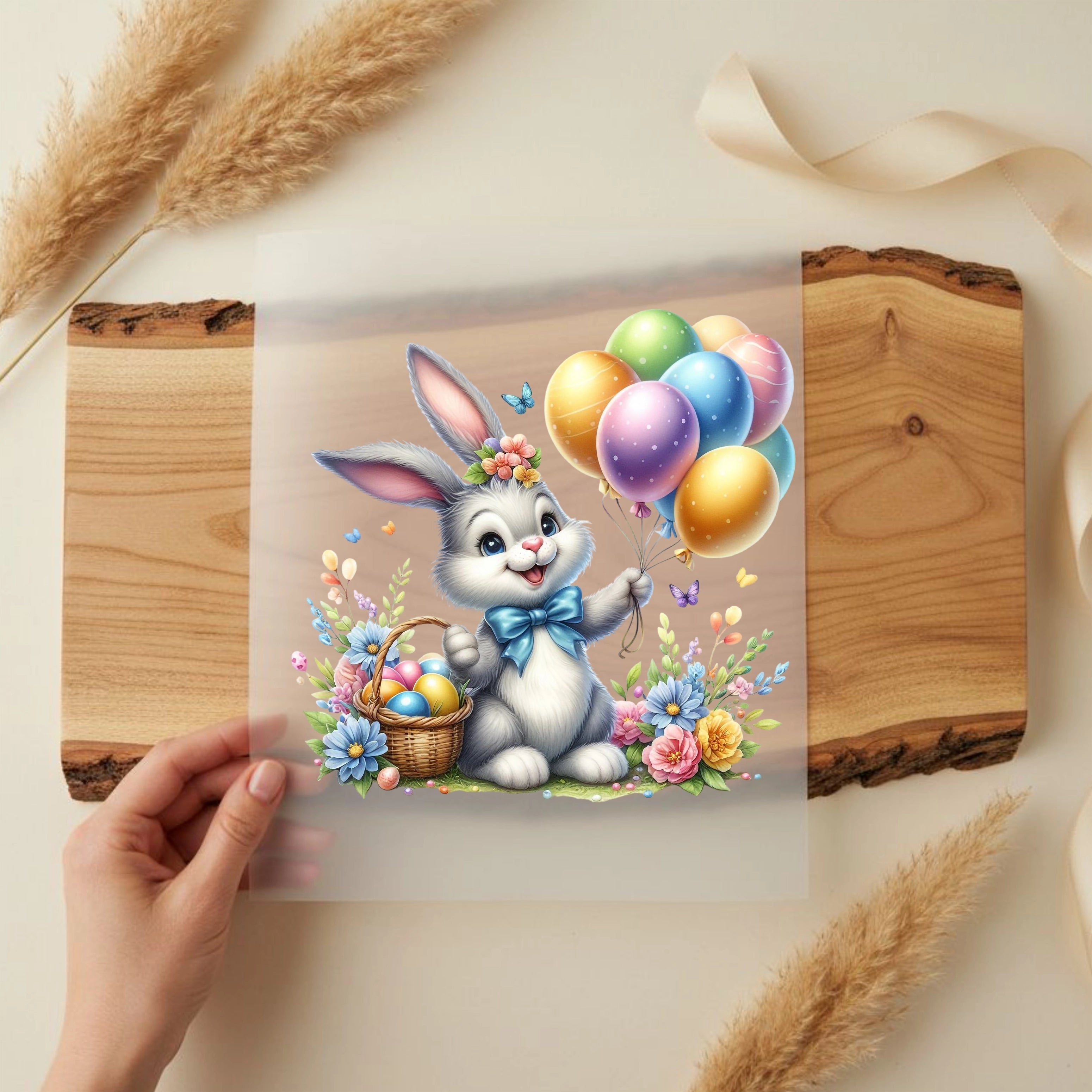 Bügelbild Ballonhase