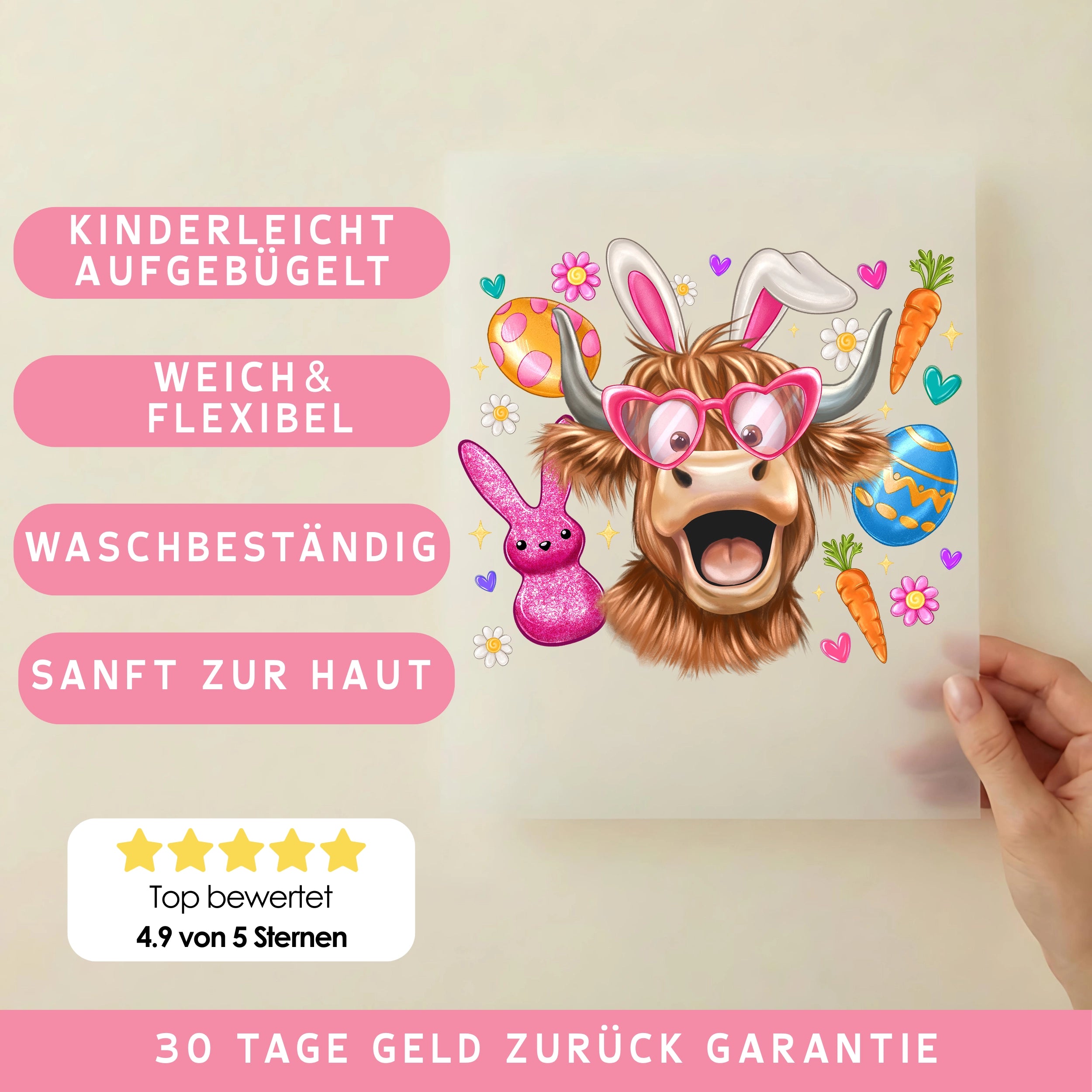 Bügelbild Berta im Osterstress