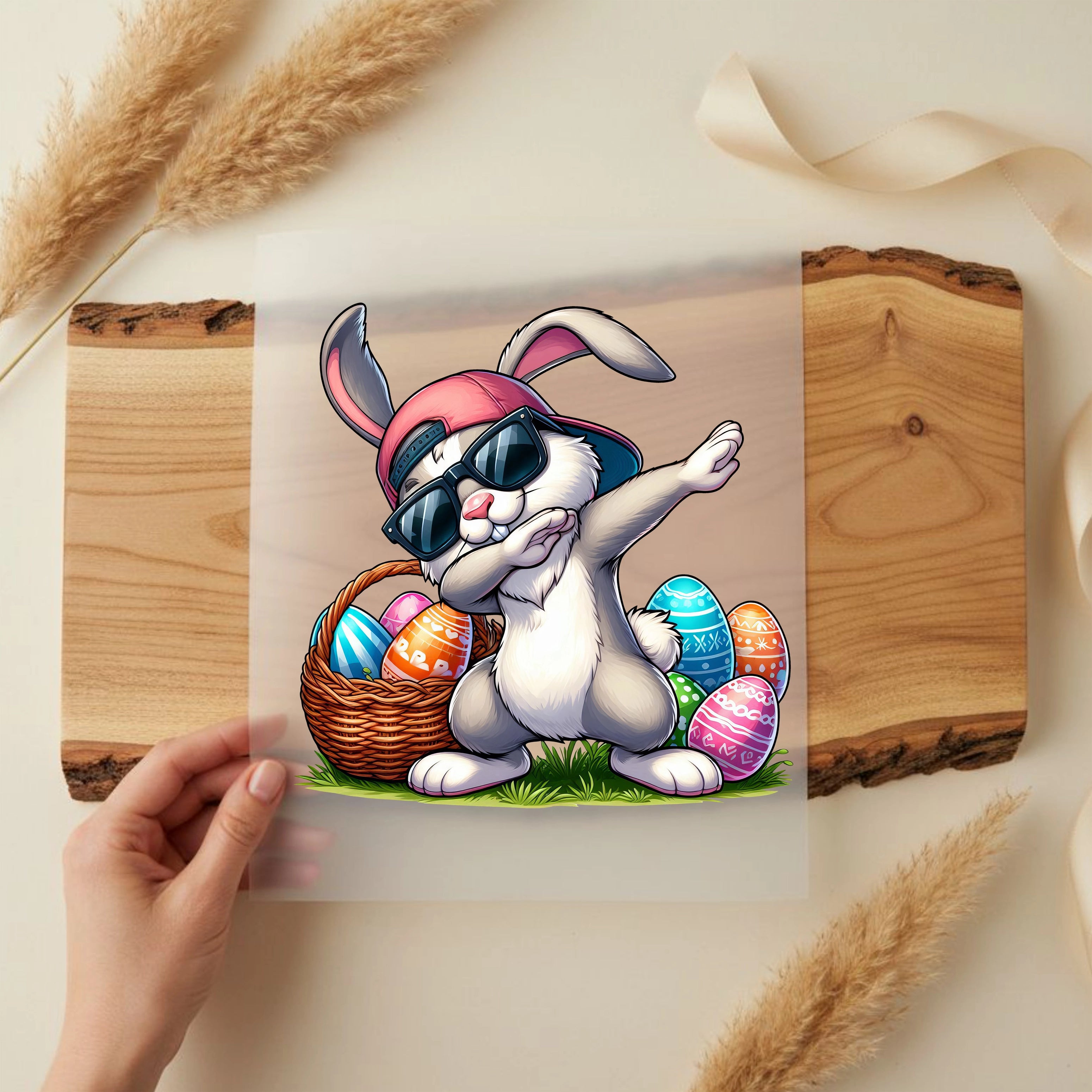 Bügelbild Coolster Hase im Ostergame