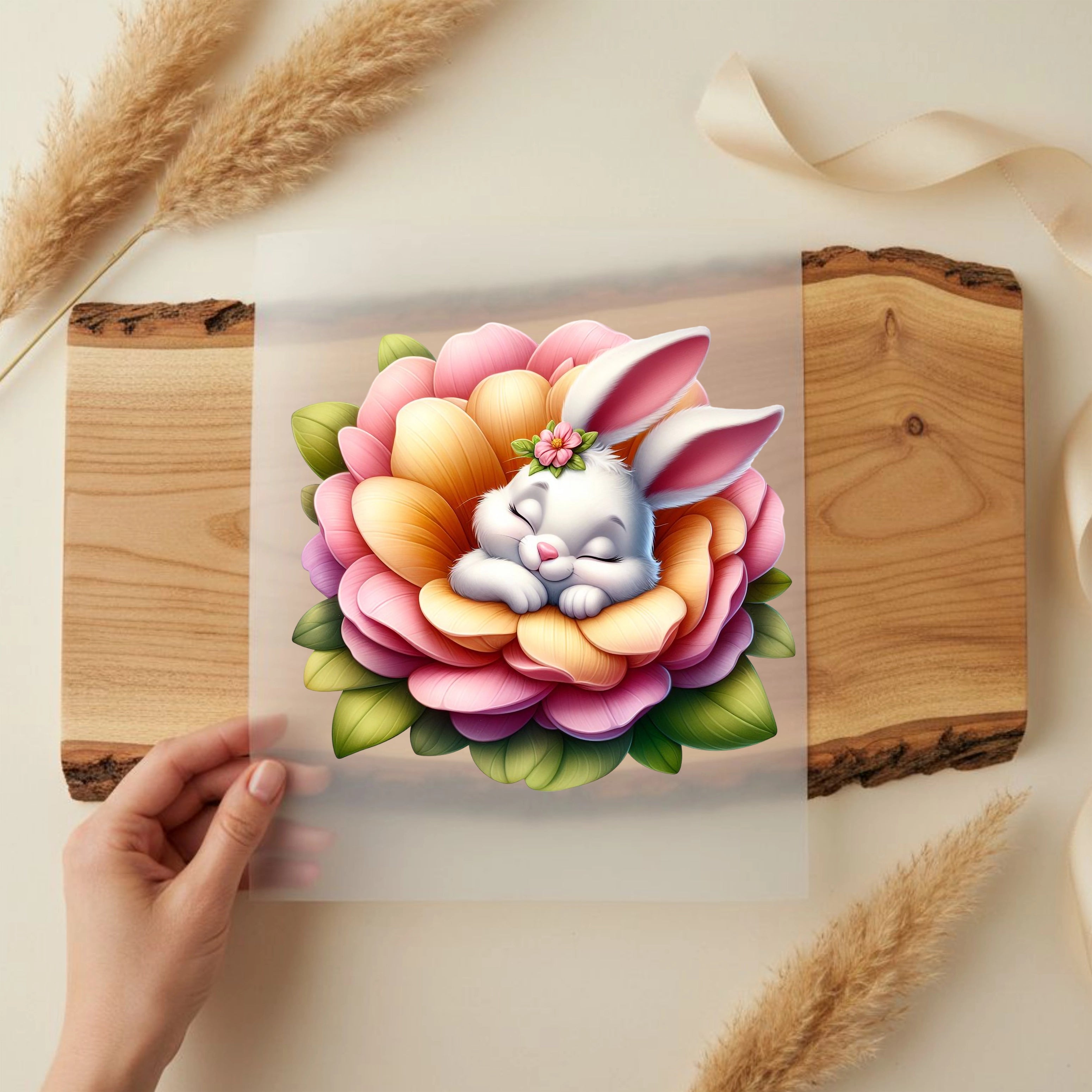 Bügelbild Nickerchenhase