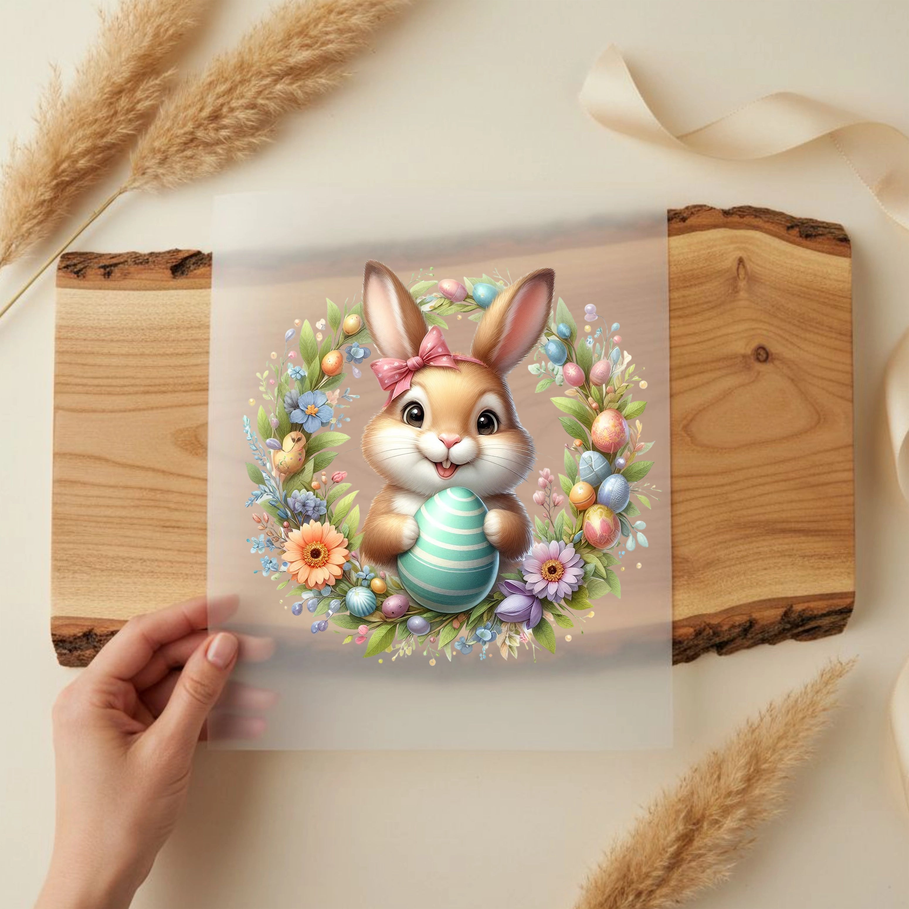 Bügelbild Osterkränzchen