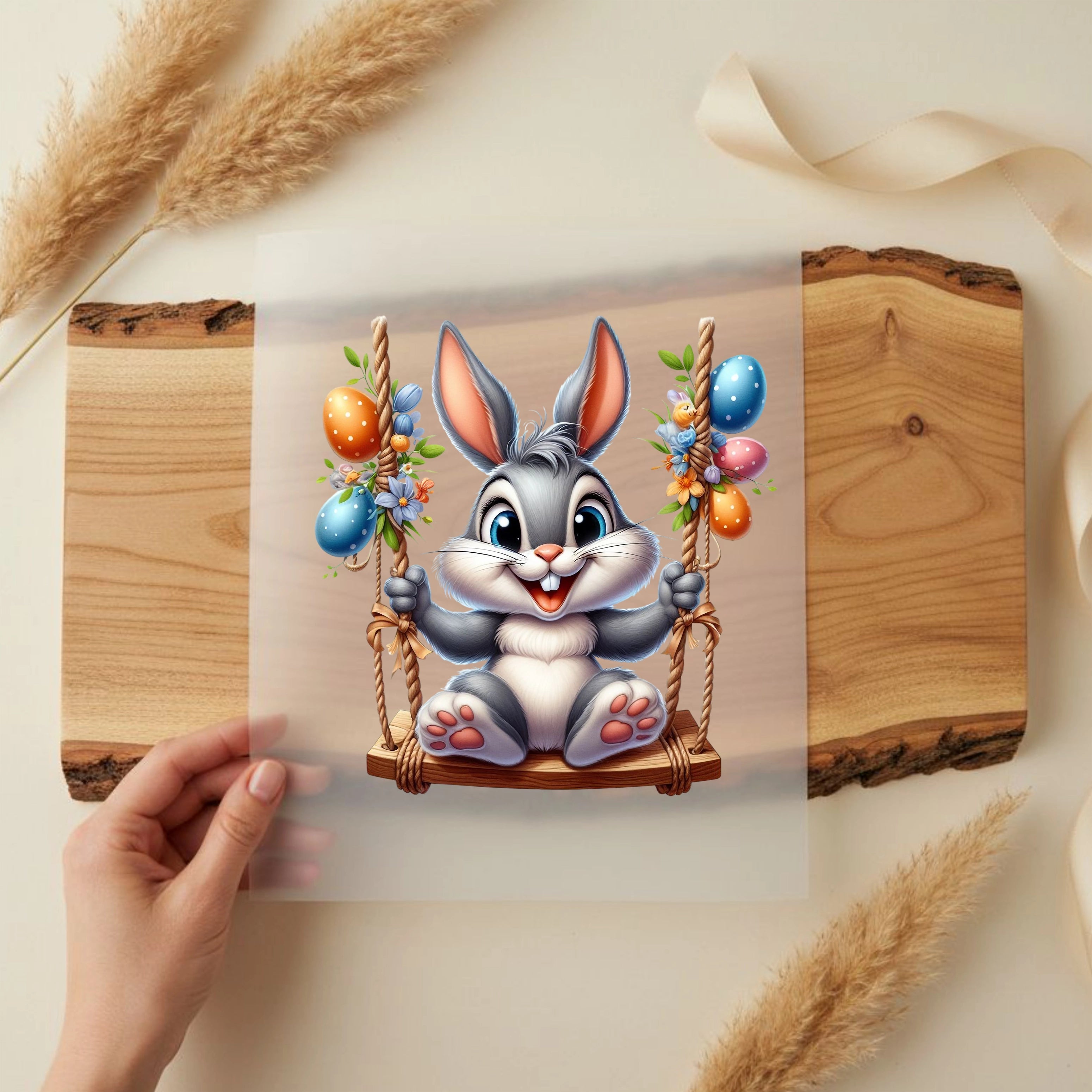 Bügelbild Osterschaukel