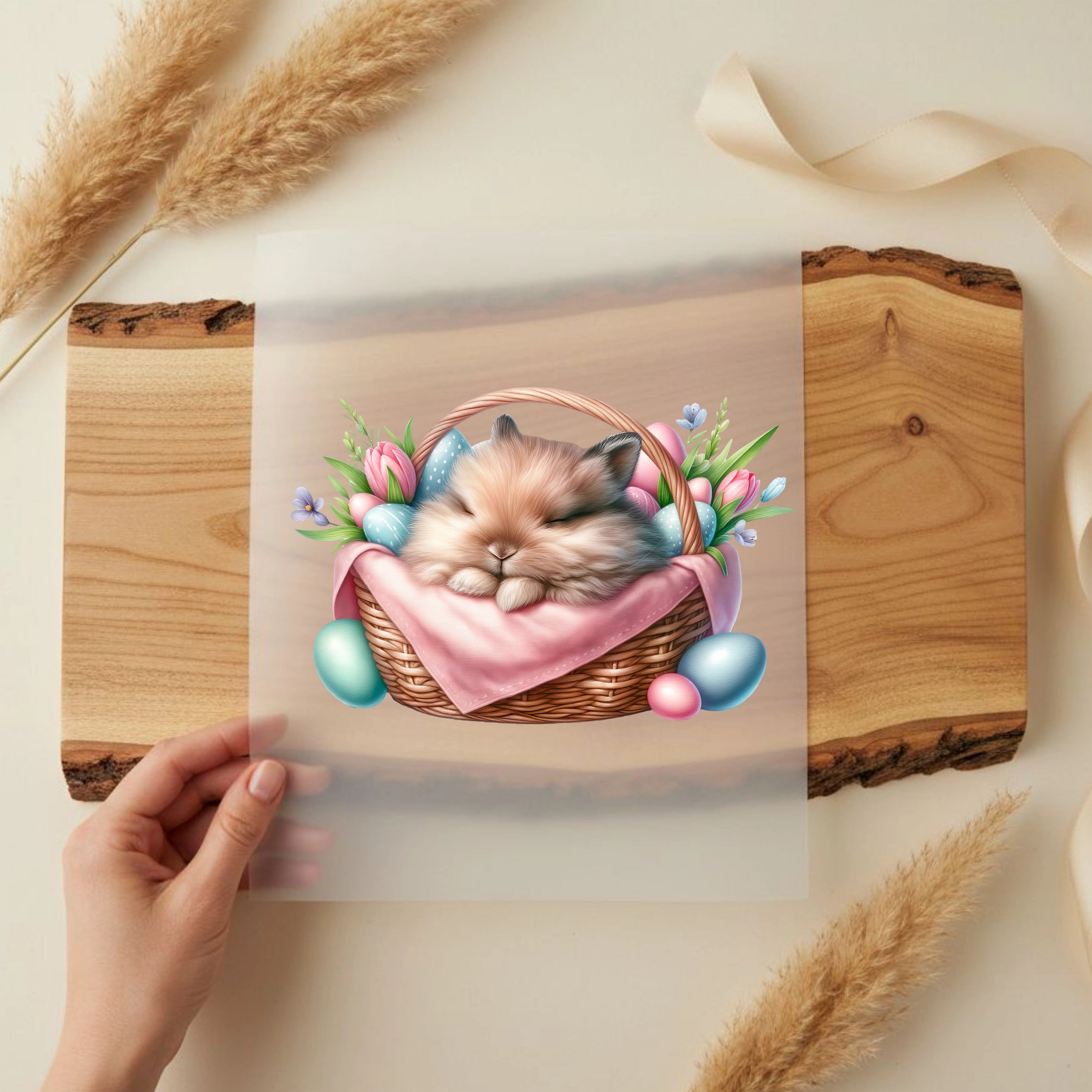 Bügelbild Schlafhäschen