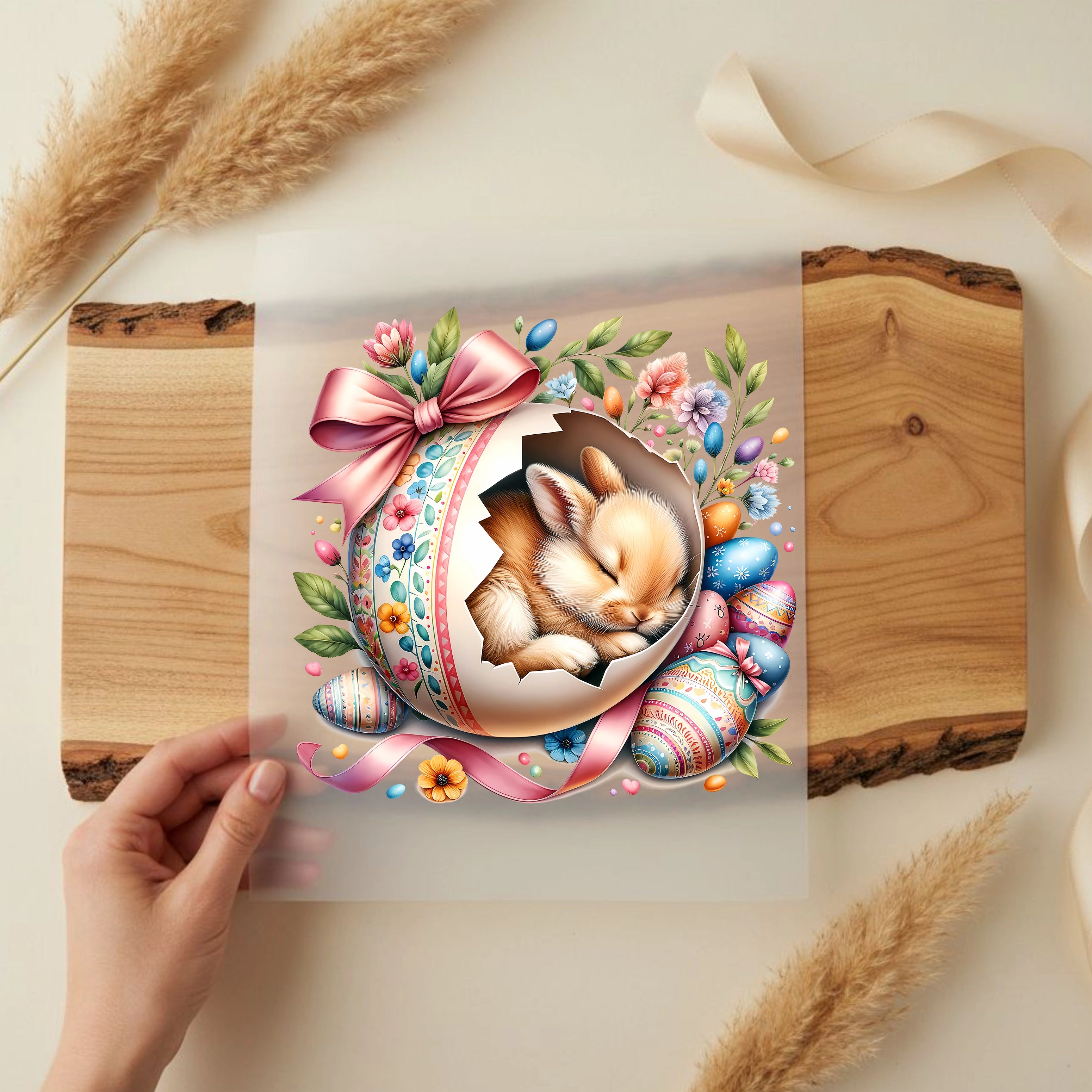 Bügelbild Traumhäschen Lissi im Osterei