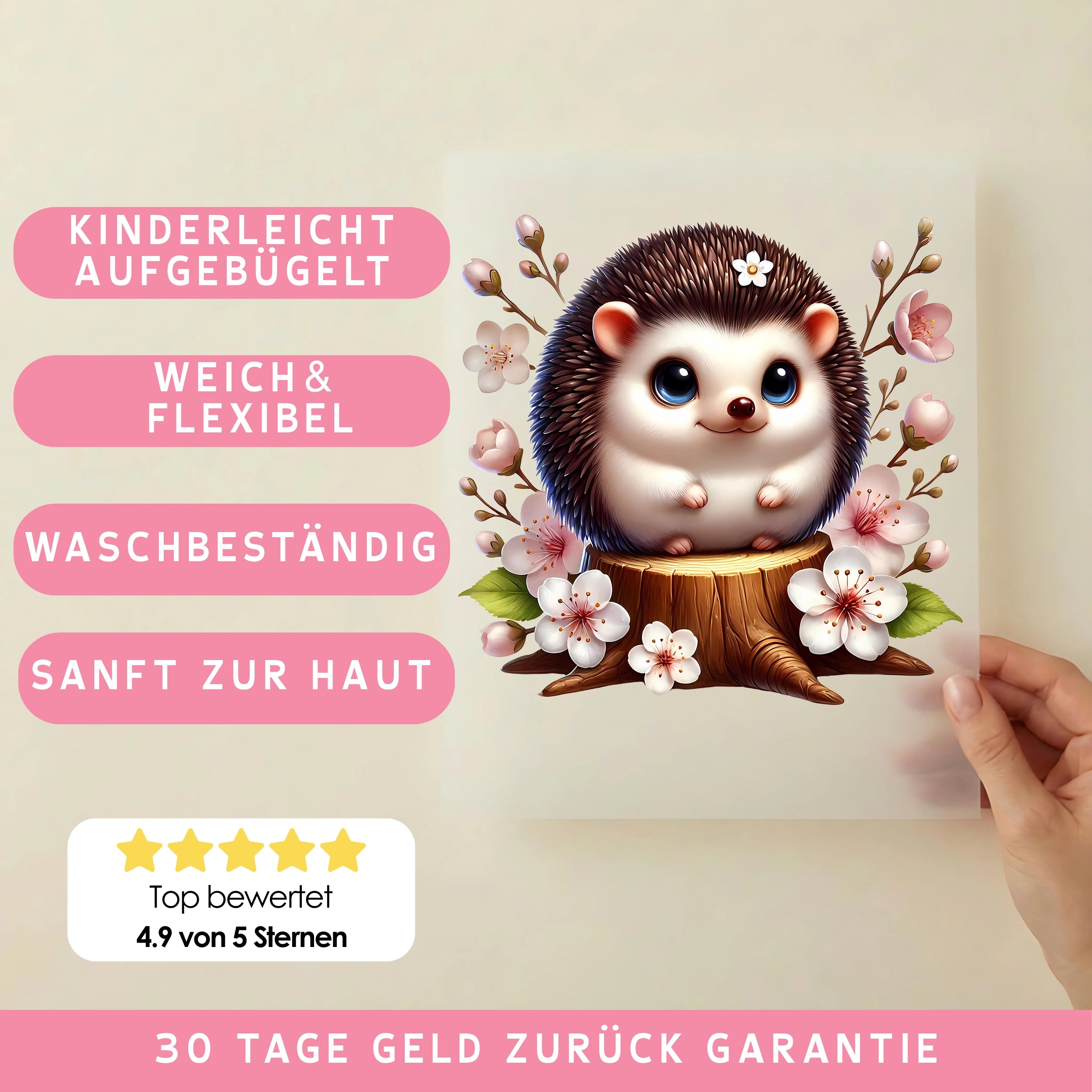 Bügelbild Kirschzauber Igel
