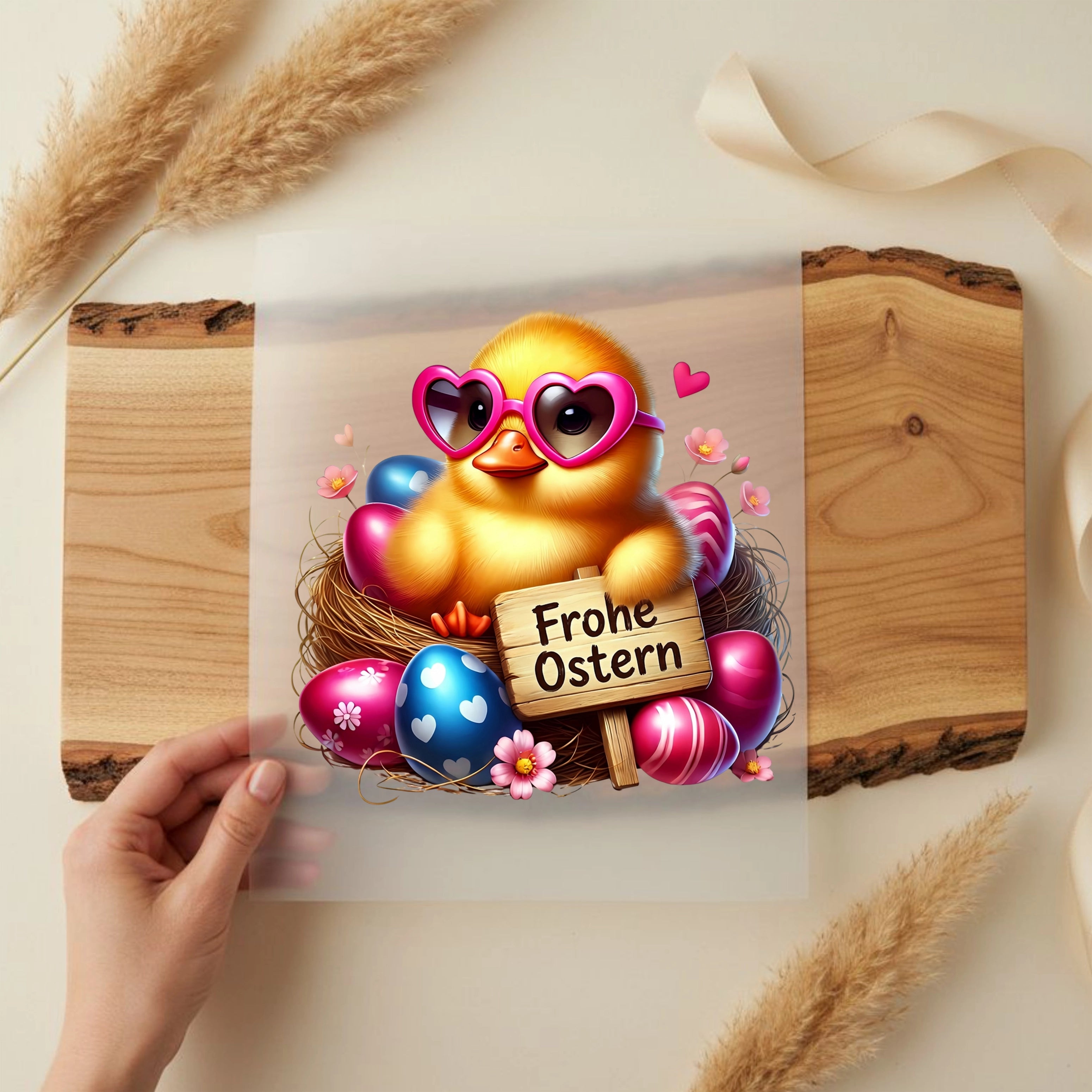 Bügelbild Küken Osterlove Mila