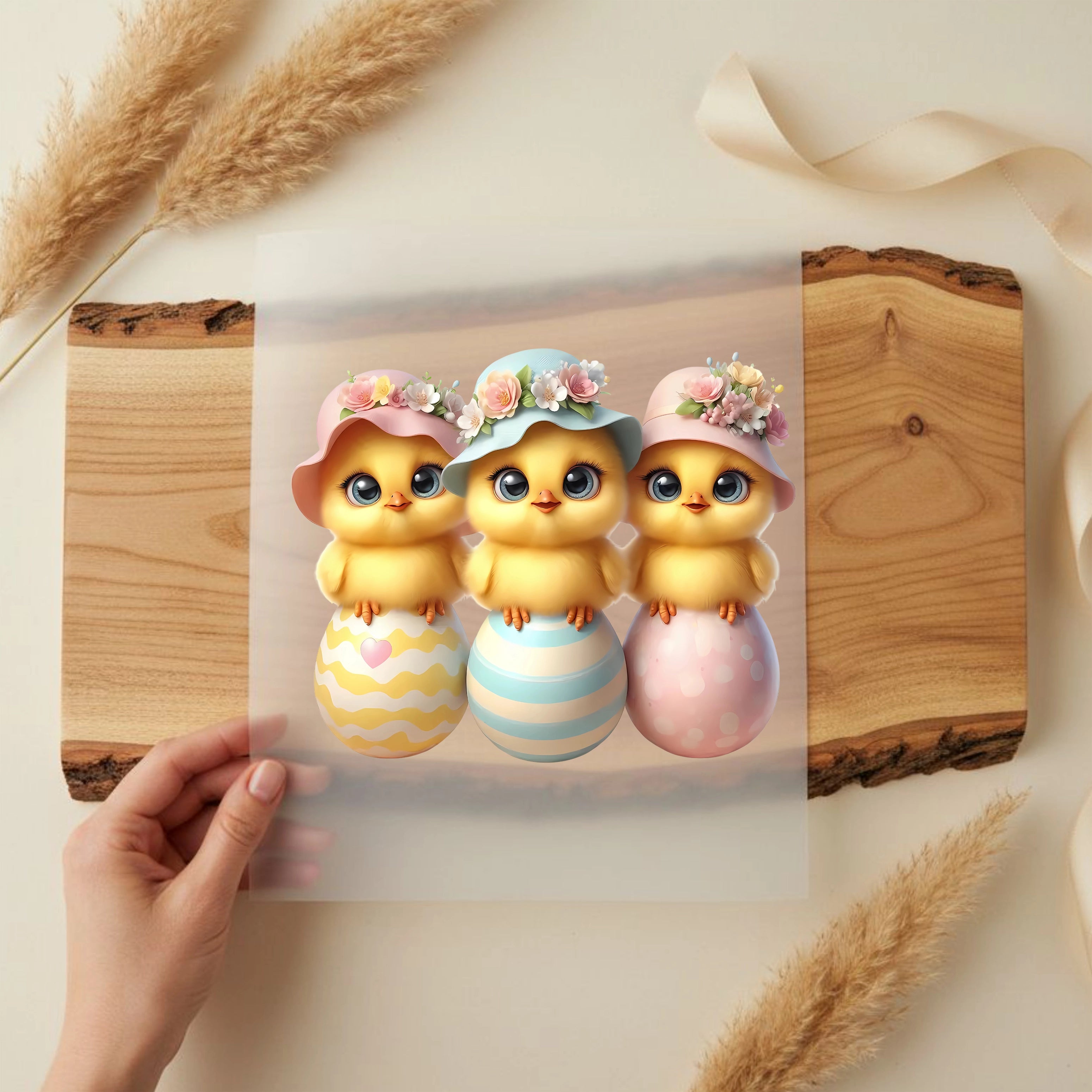 Bügelbild Küken Trio Ostern