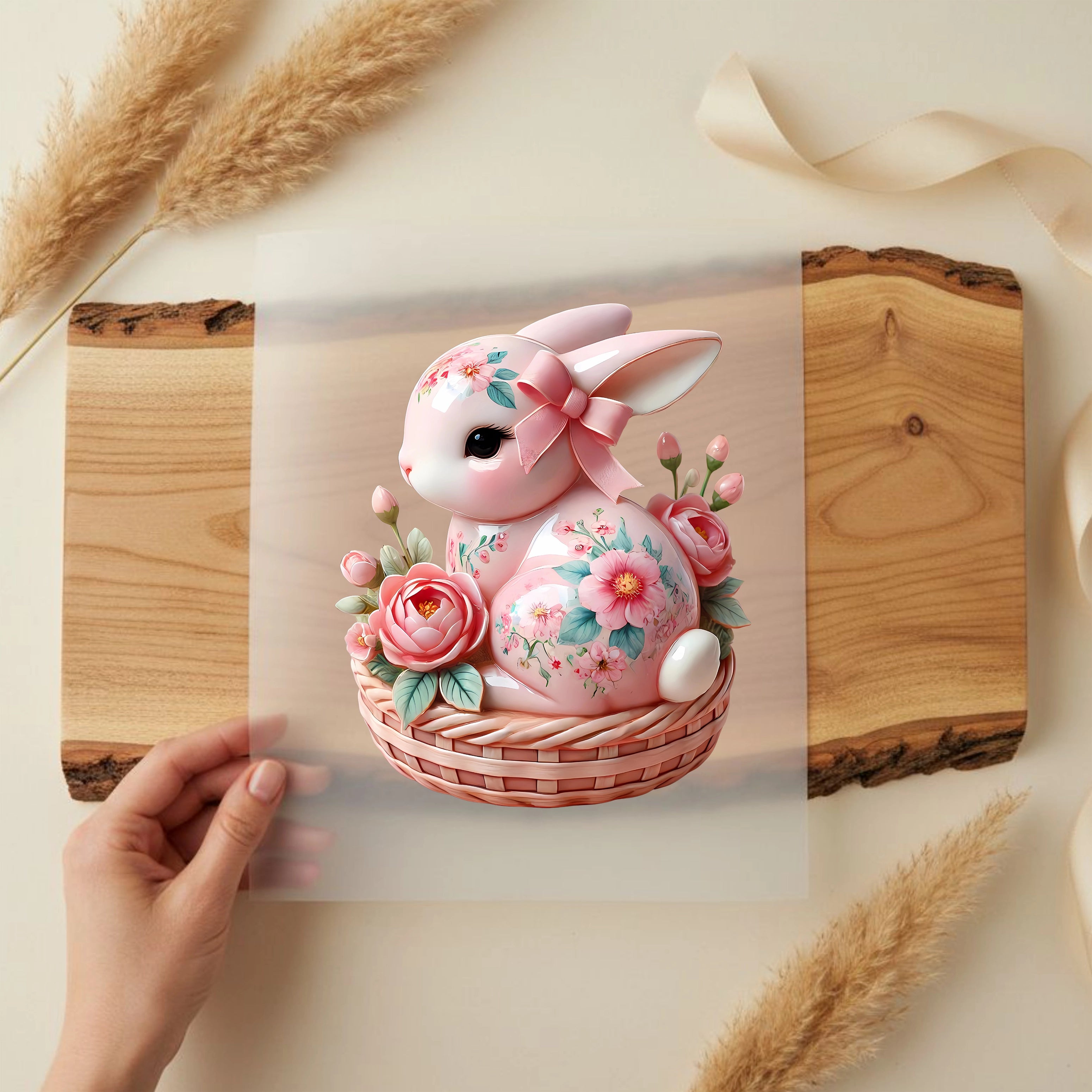 Bügelbild Osterhase Porzellanliebe