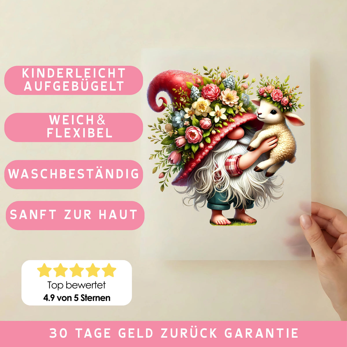 Bügelbild Osterwichtel Wiesenliebe Enno