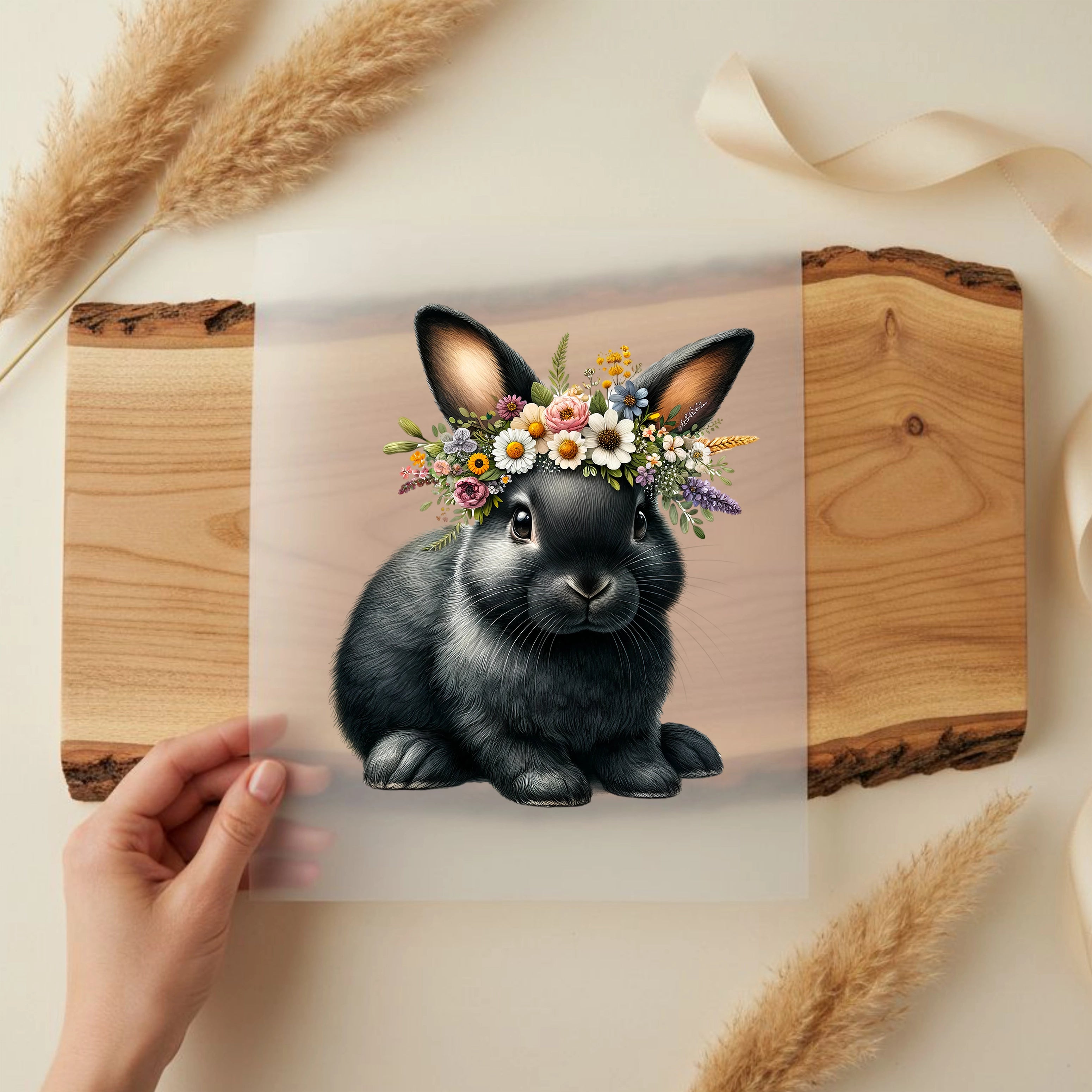 Bügelbild Frühlingshase