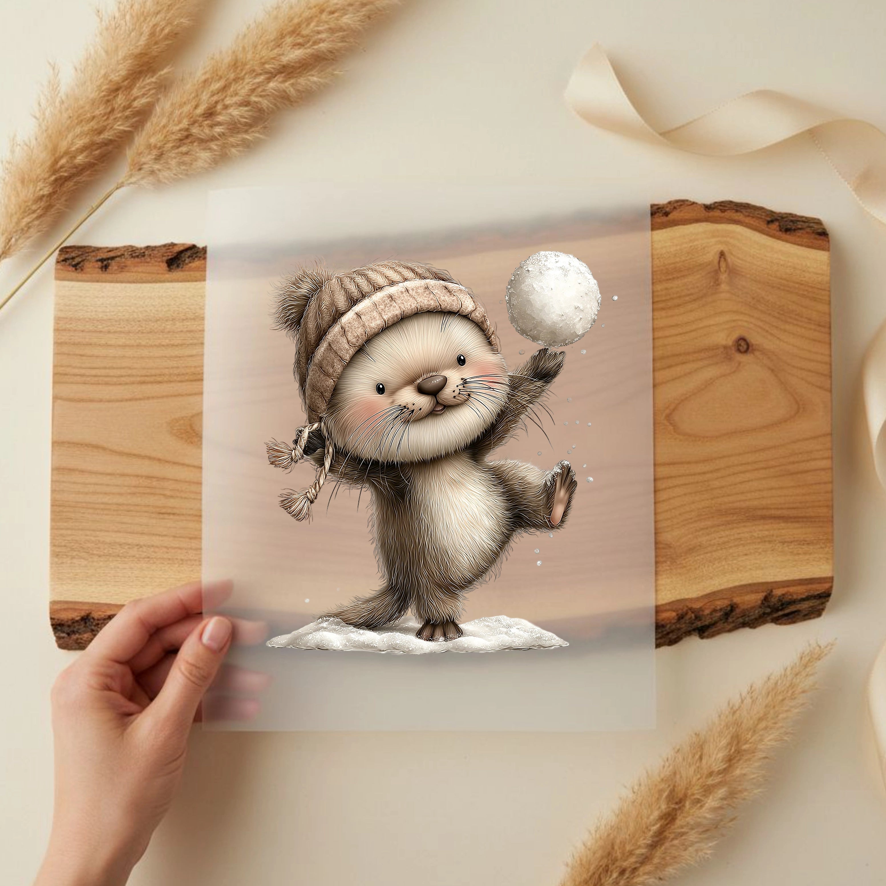 Bügelbild Otter Finn