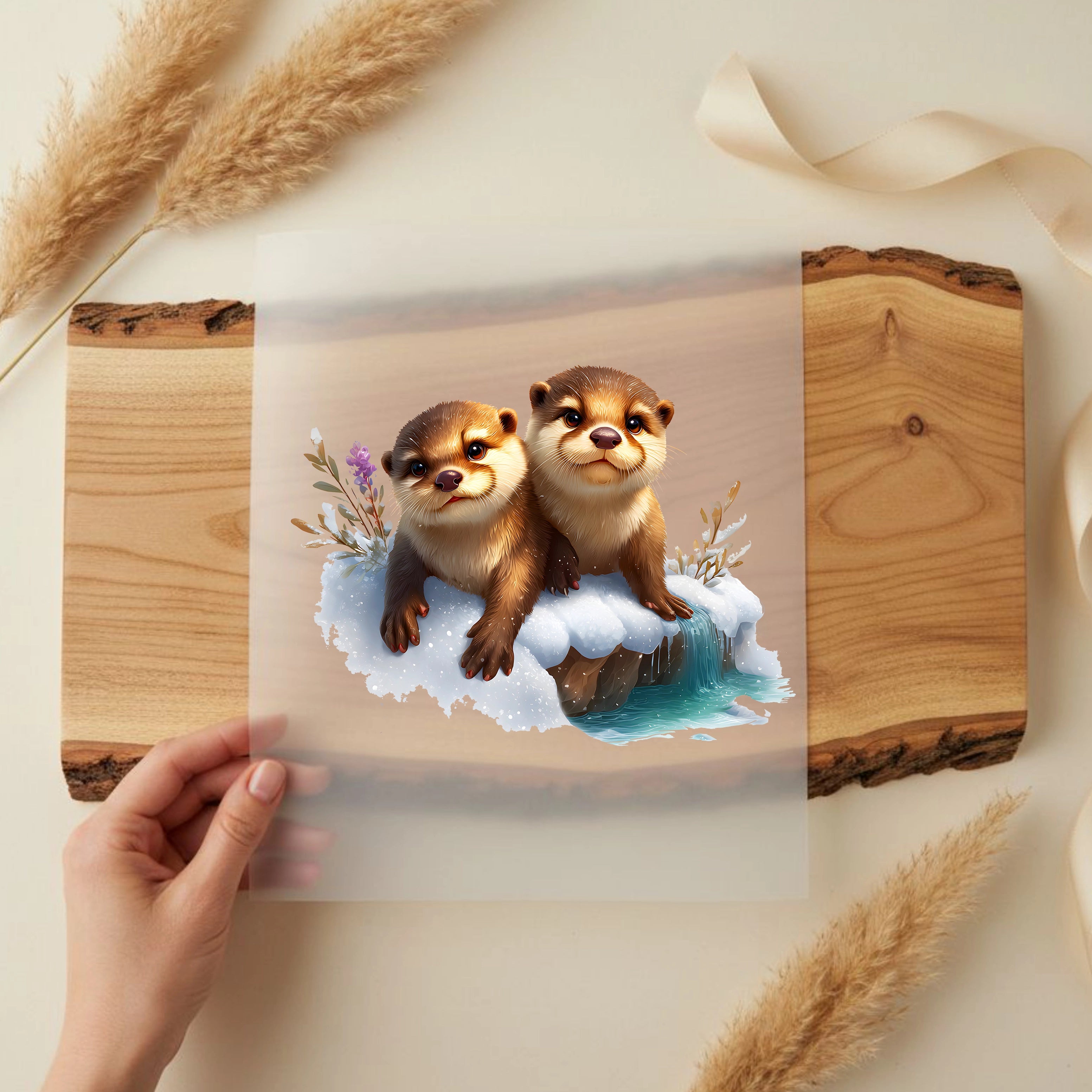 Bügelbild Otter Frostfreude