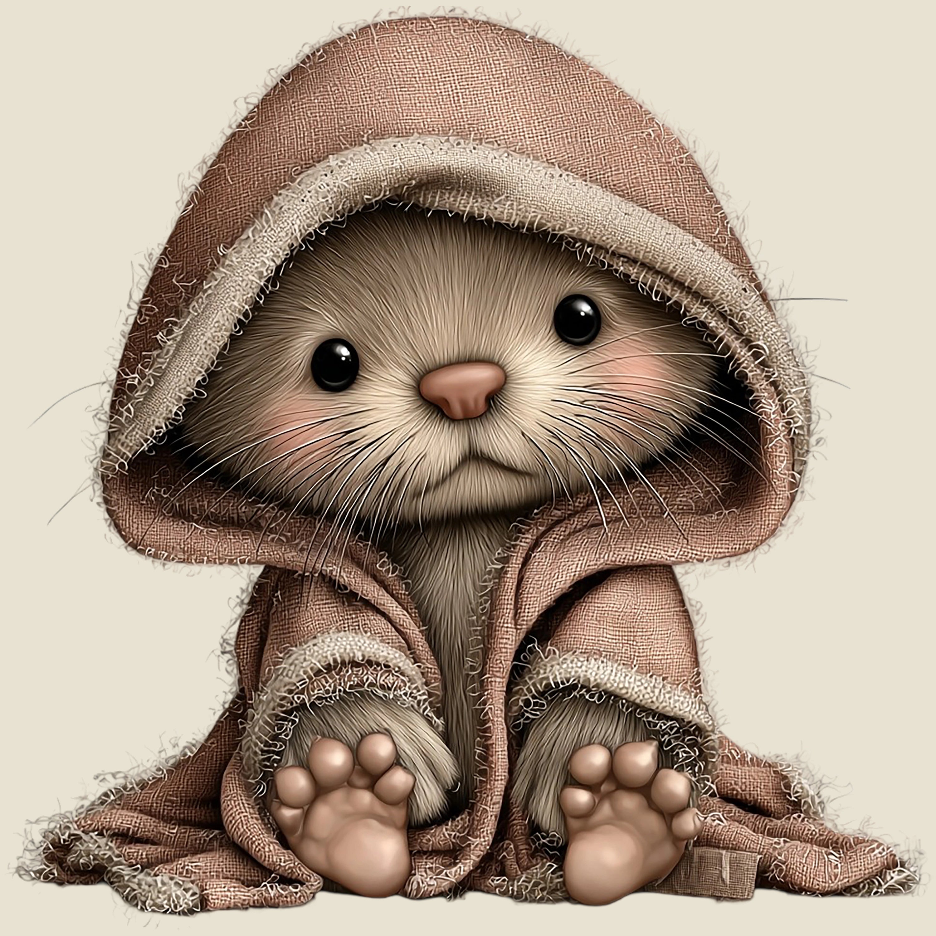 Bügelbild Otter Mila