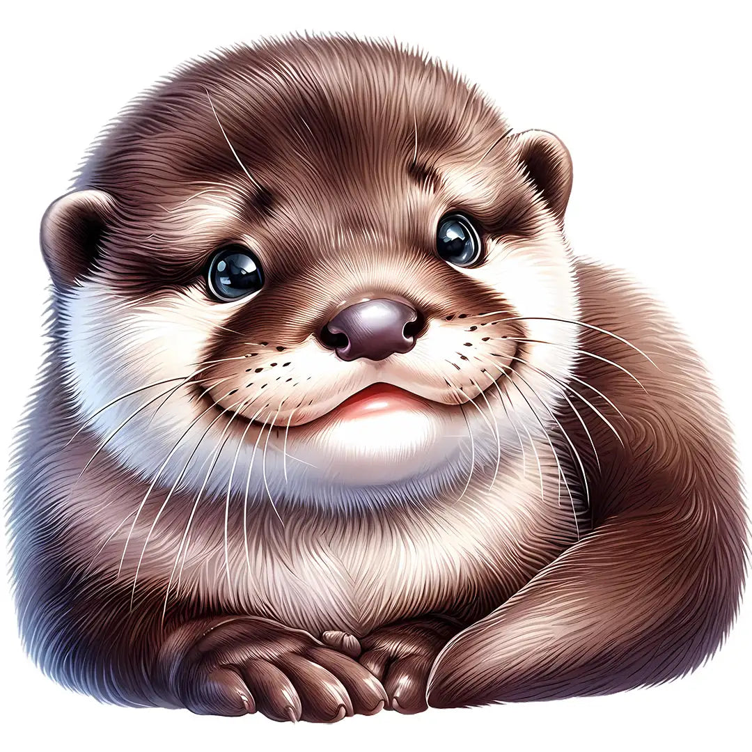 Bügelbild Otterchen Herzensfreund - S