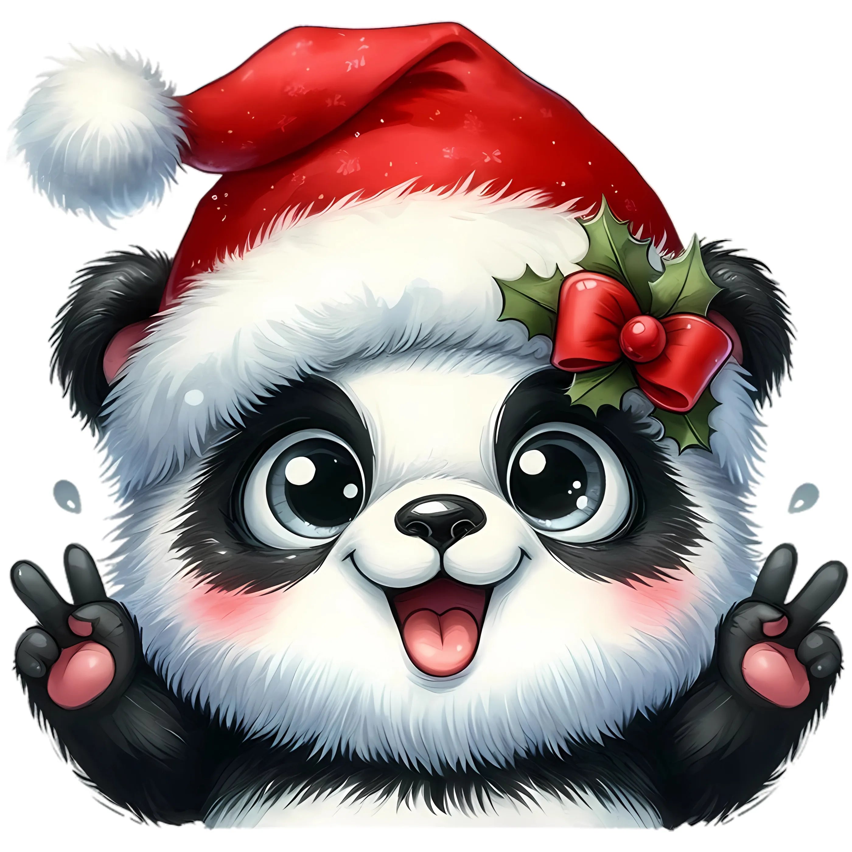 Bügelbild Panda Frostherz