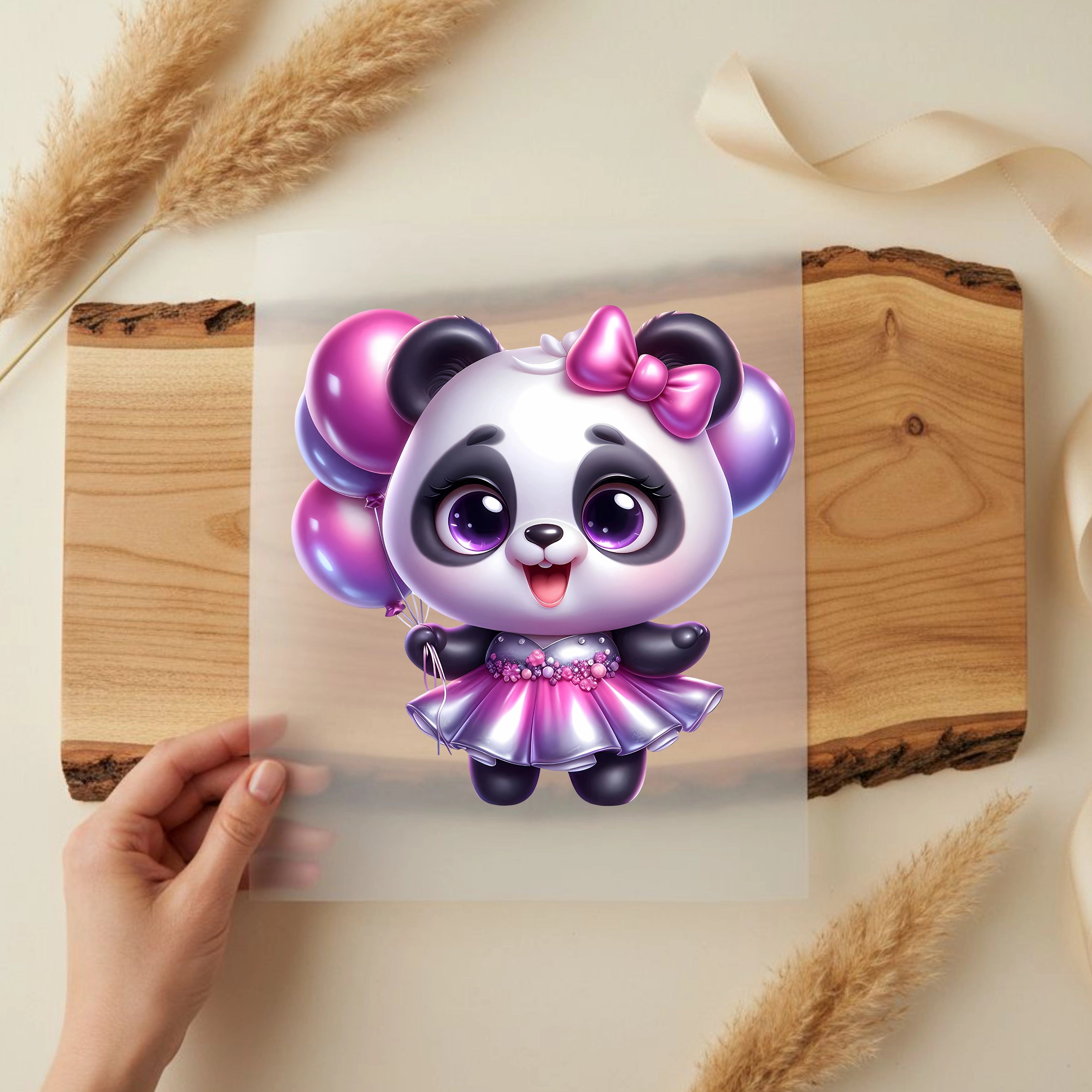 Bügelbild Panda Partyzauber