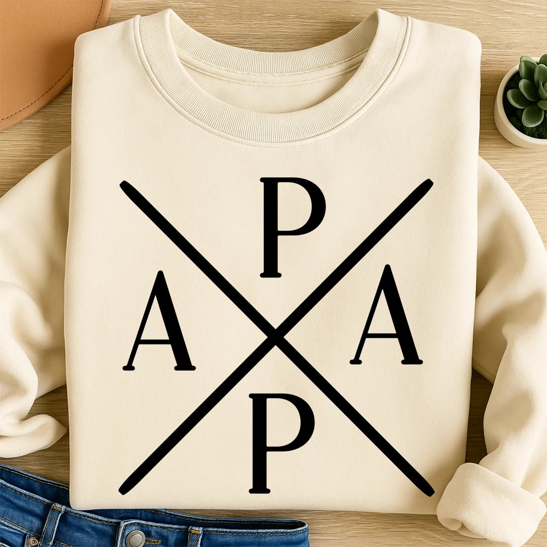 Bügelbild Papa Kreuz