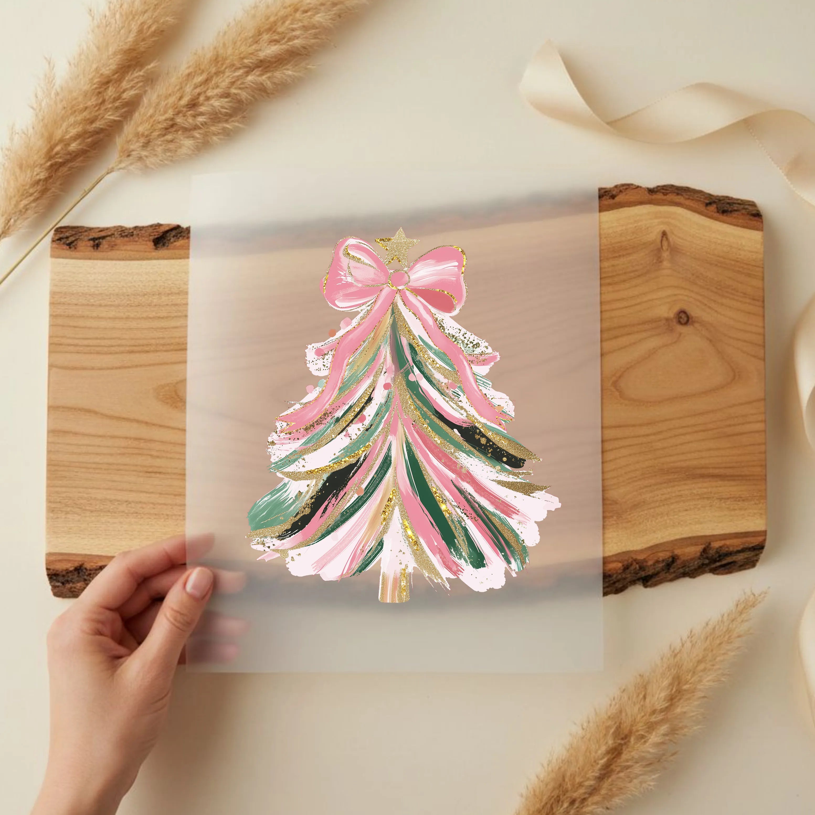 Bügelbild Pastell Zauber Tannenbaum