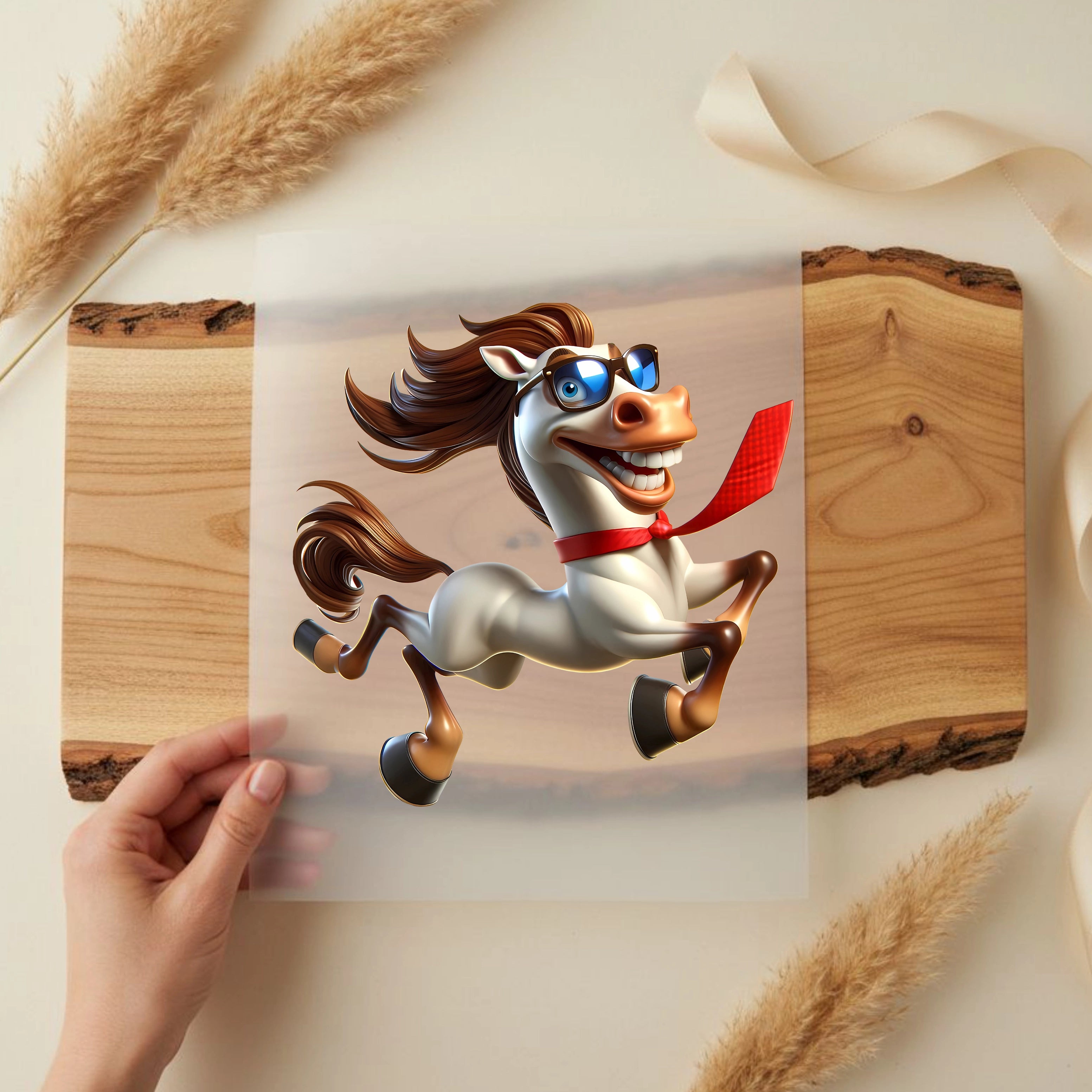 Bügelbild Pferd Smileyface