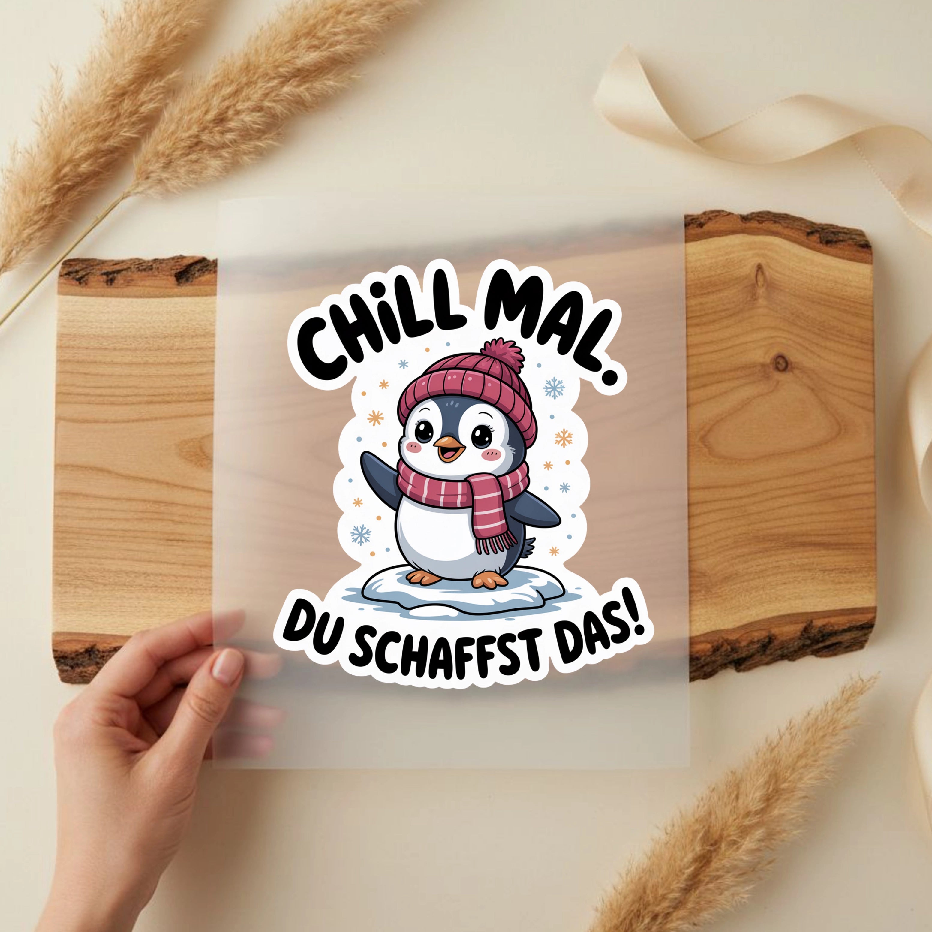 Bügelbild Pinguin Chillheld