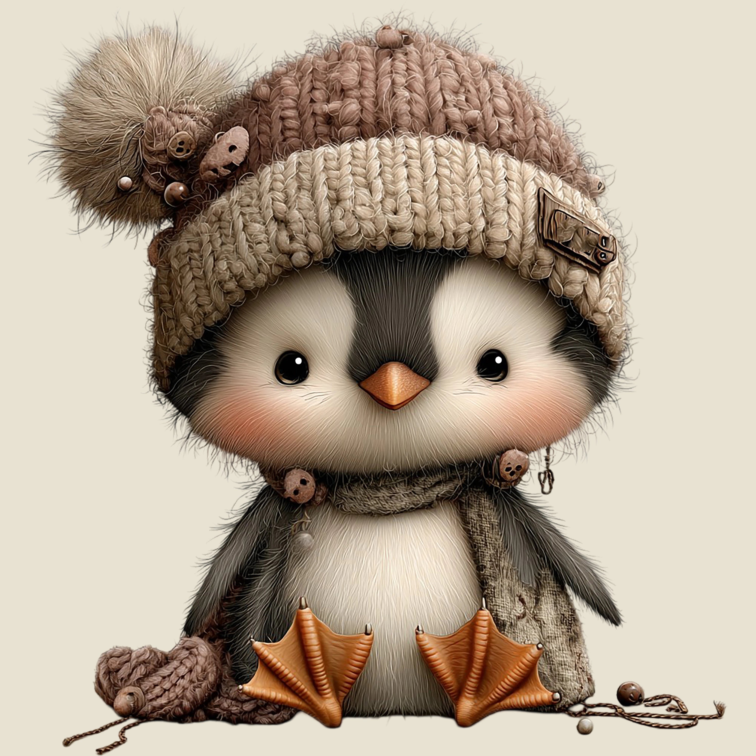 Bügelbild Pinguin Emil