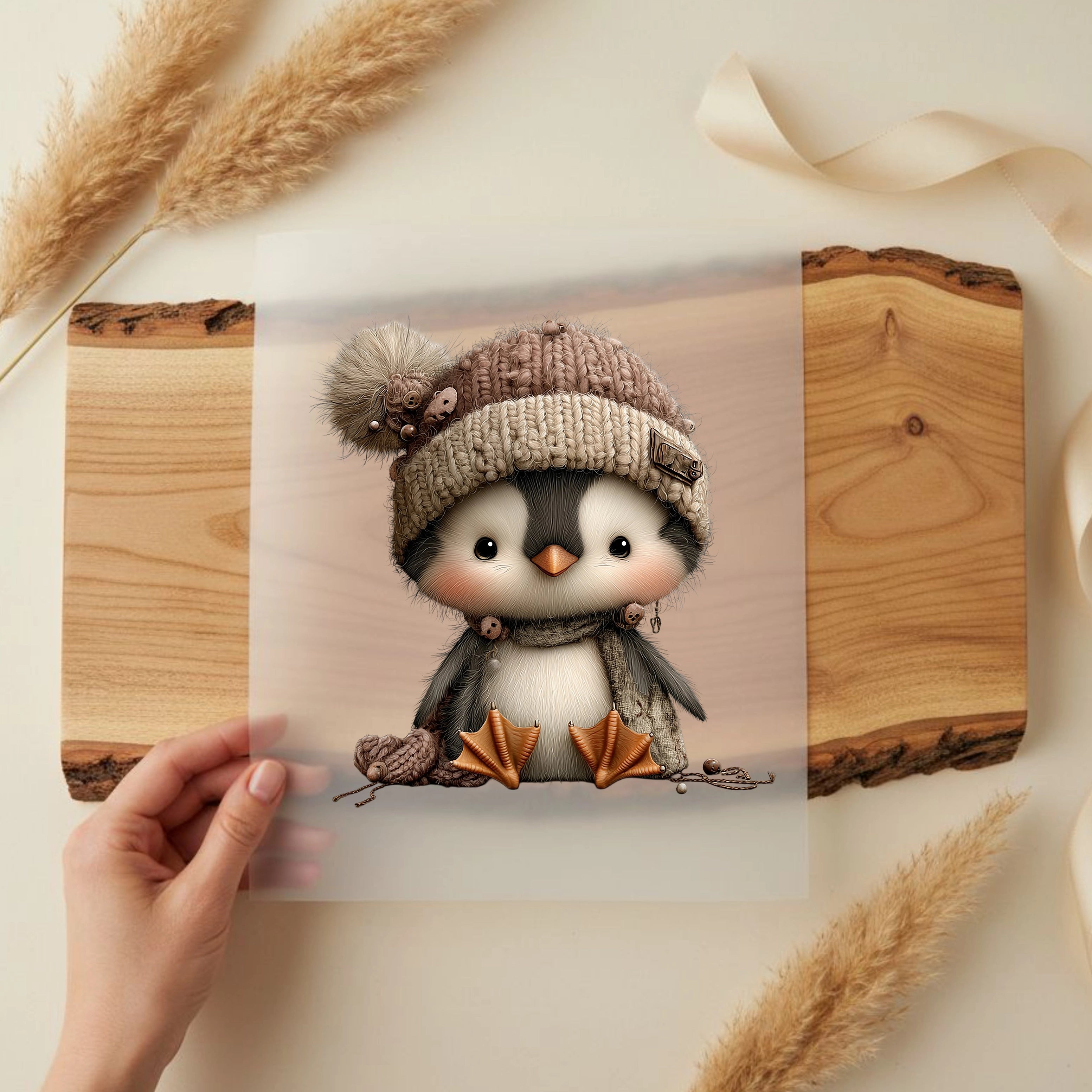 Bügelbild Pinguin Emil