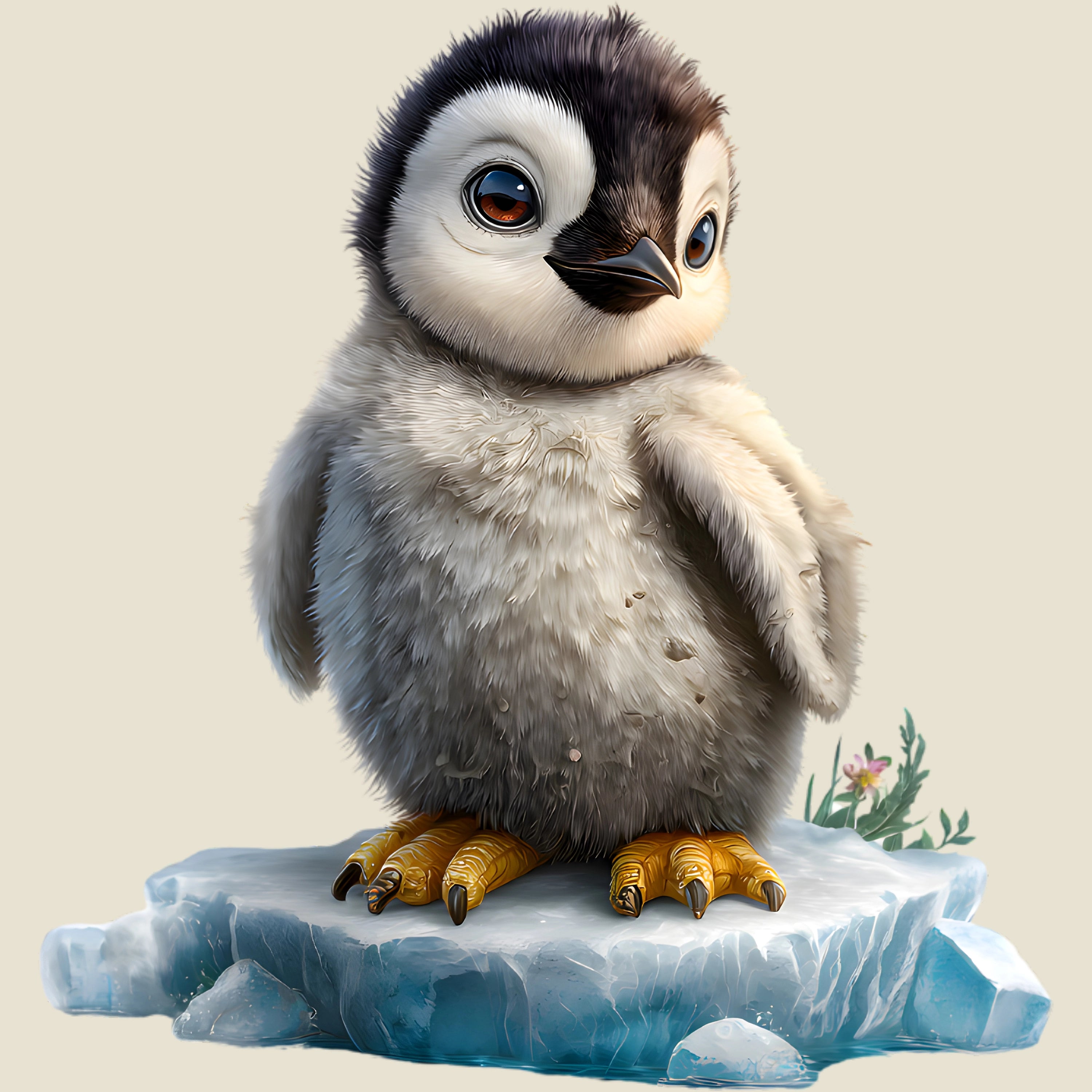 Bügelbild Pinguin Frostflöckchen