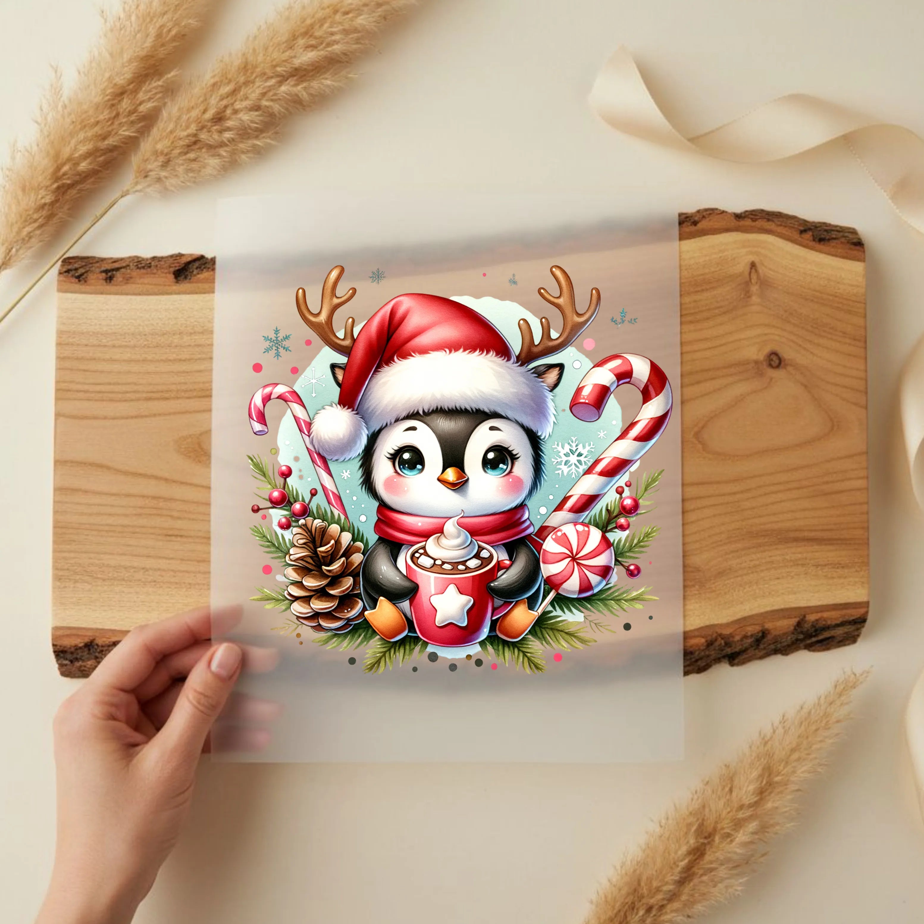 Bügelbild Pinguin Kakaozeit