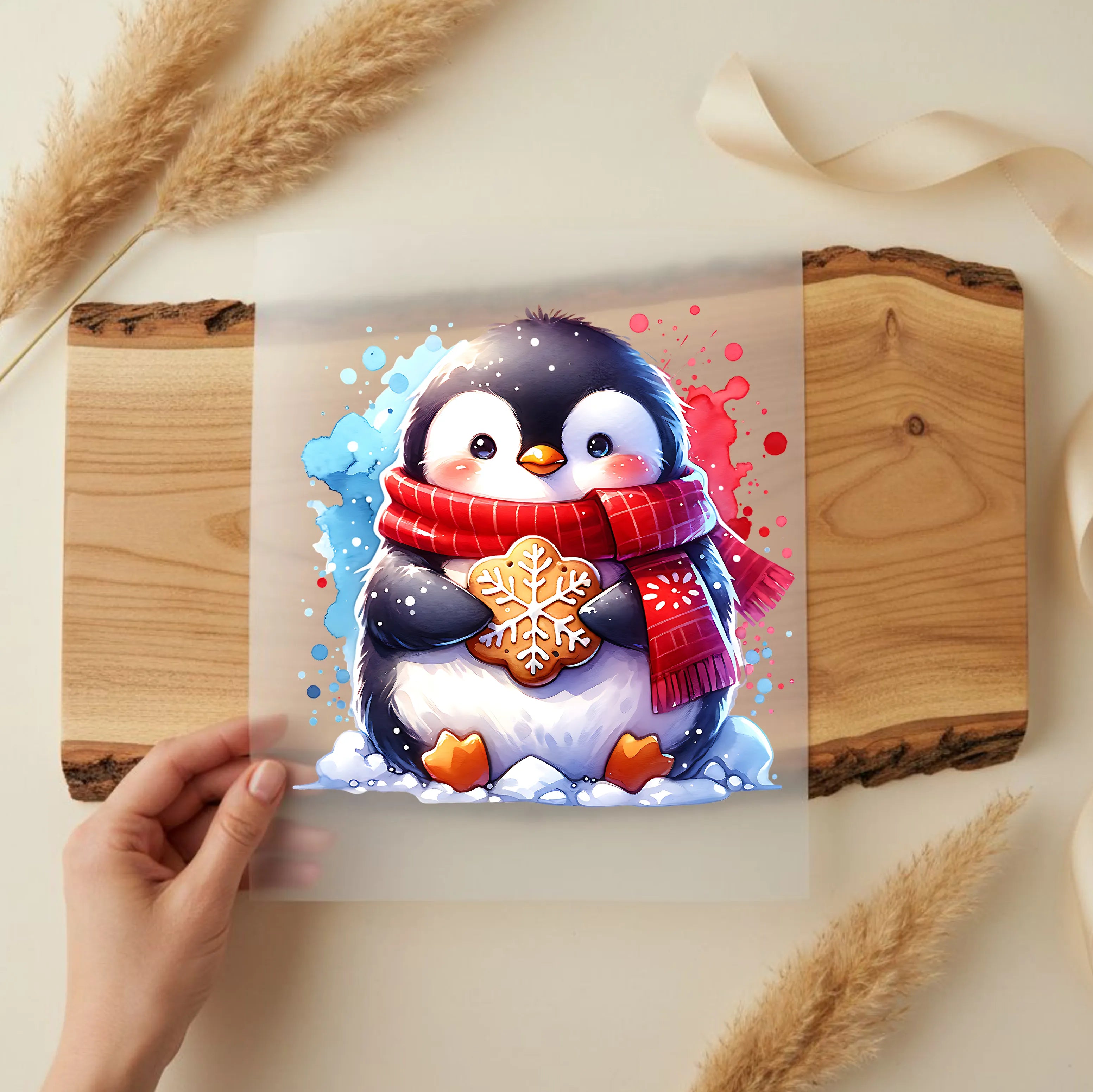 Bügelbild Pinguin Kekszauber