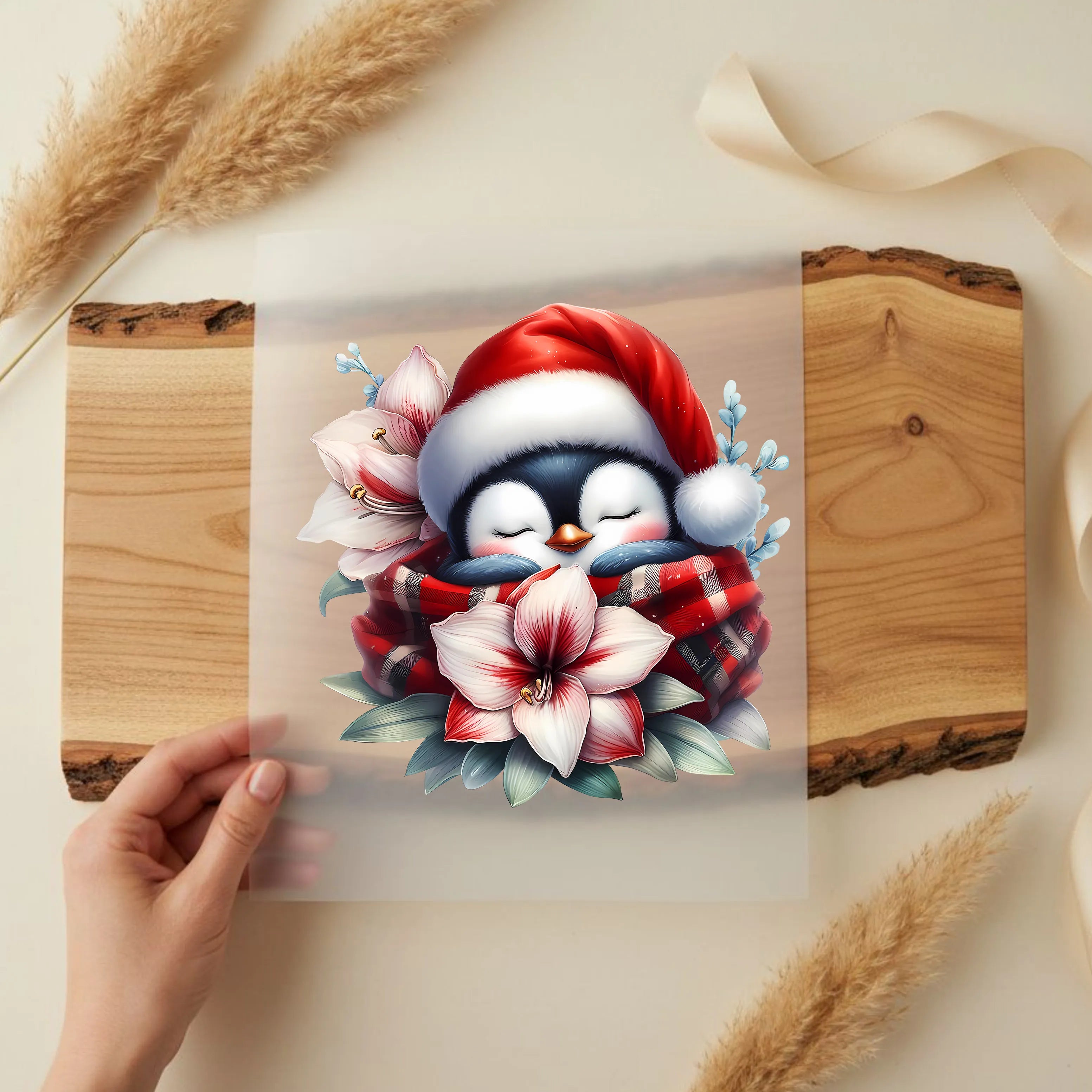 Bügelbild Pinguin Schlummerzeit