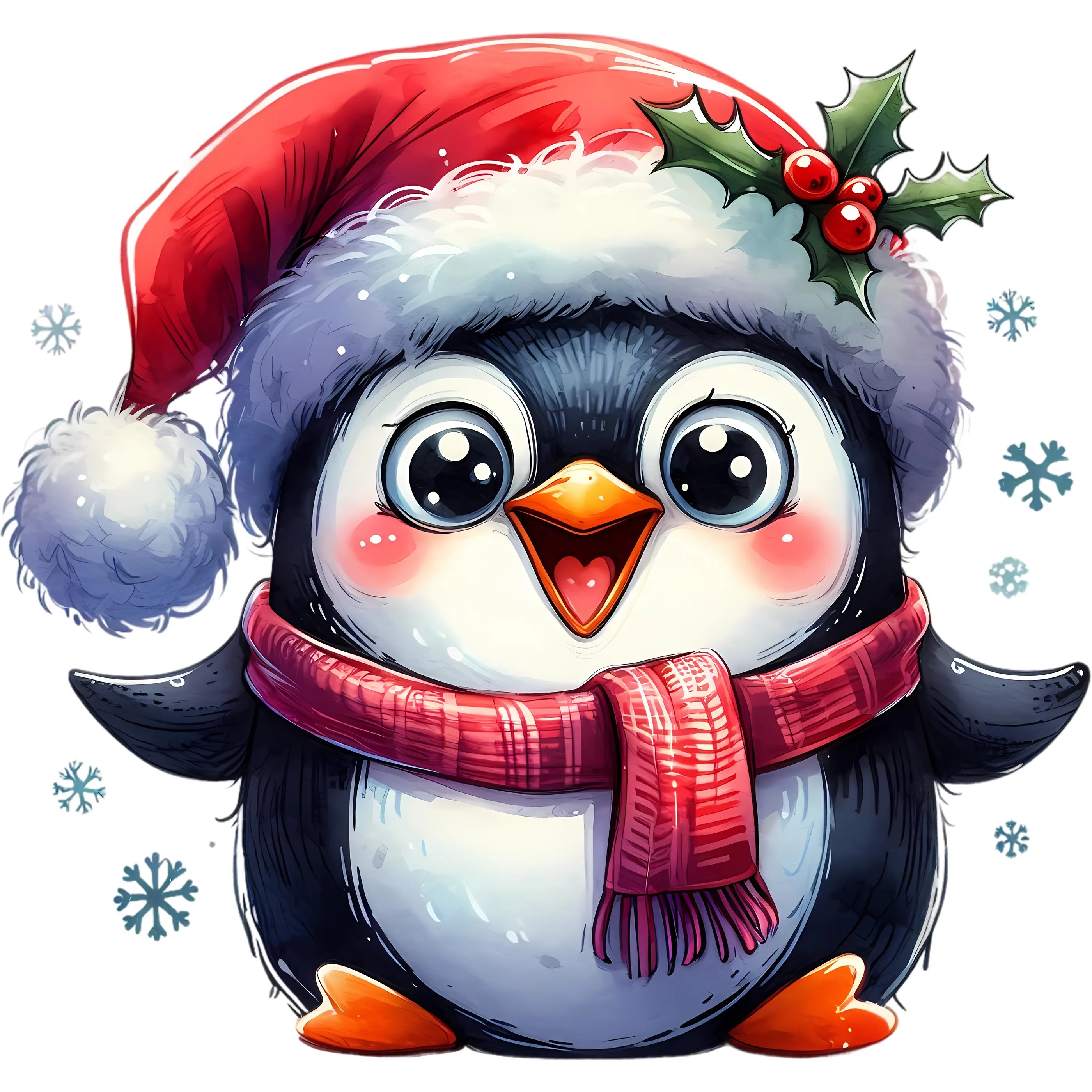 Bügelbild Pinguin Schneestern