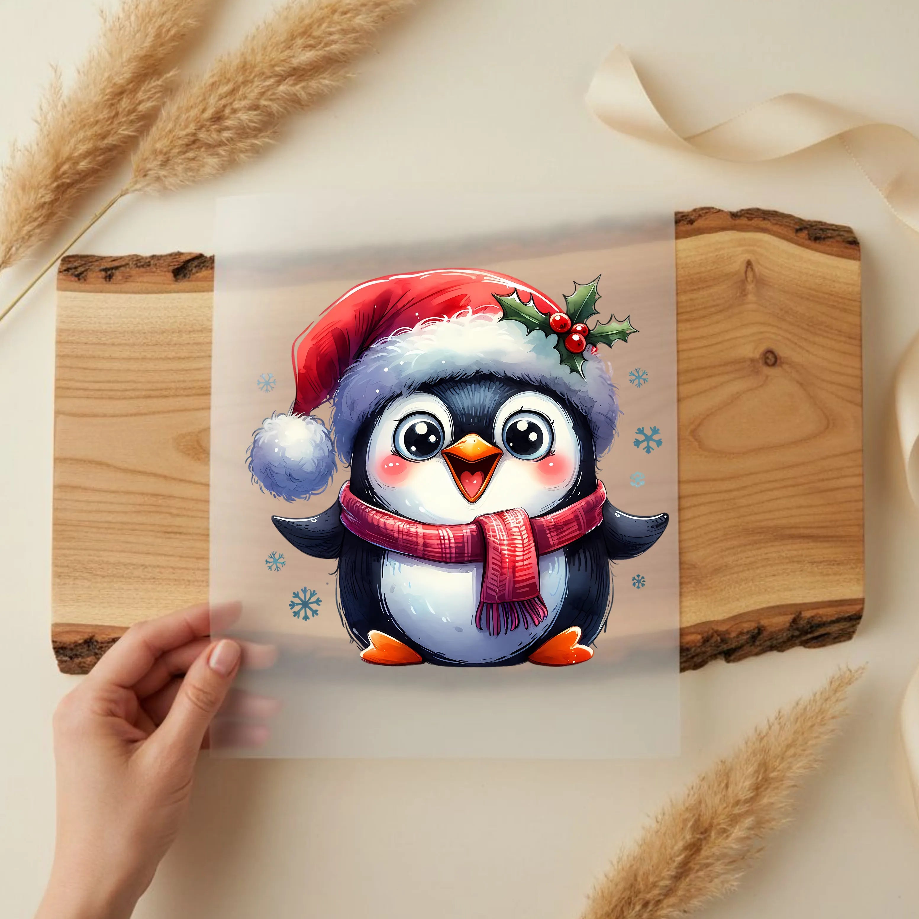 Bügelbild Pinguin Schneestern