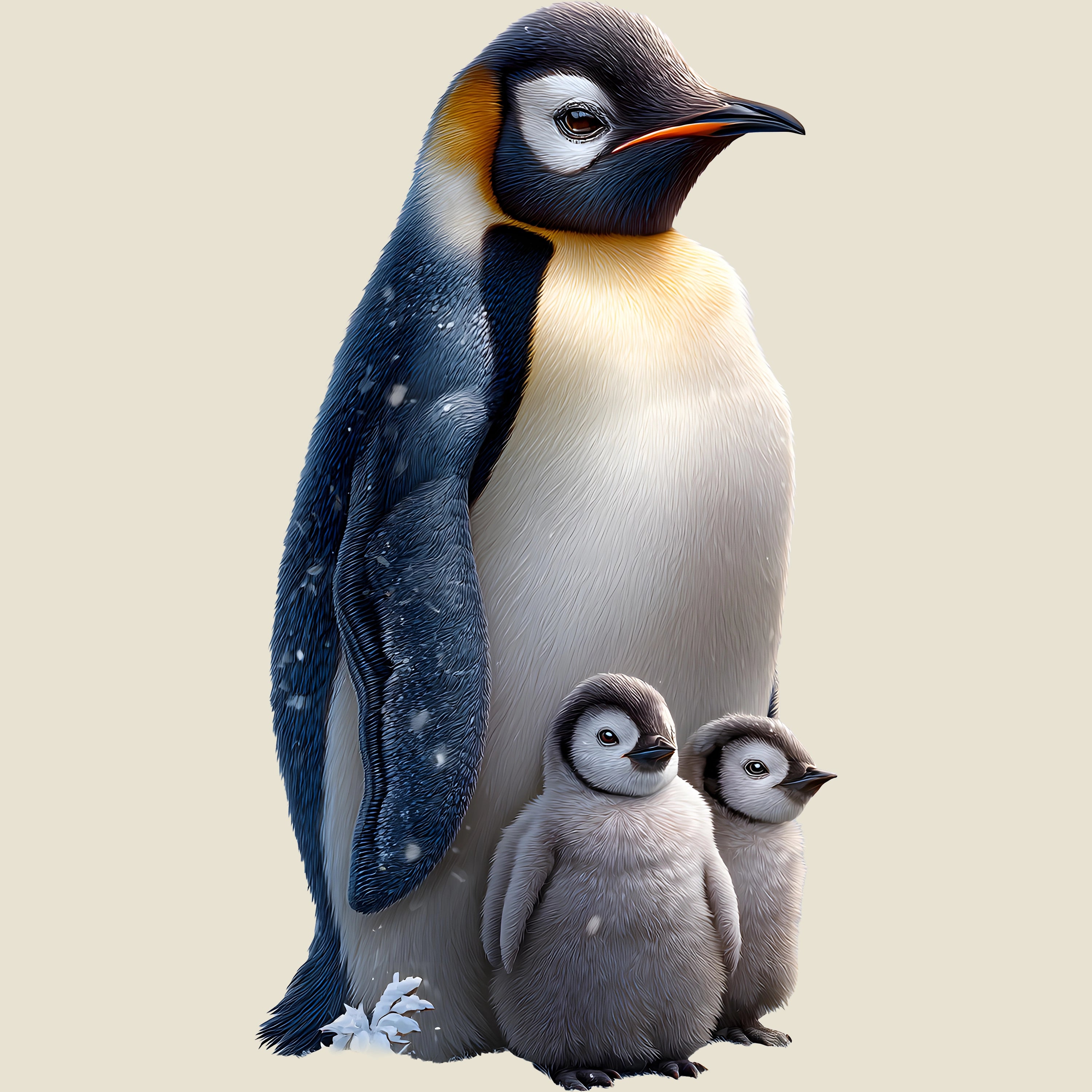 Bügelbild Pinguin Winterfamilie
