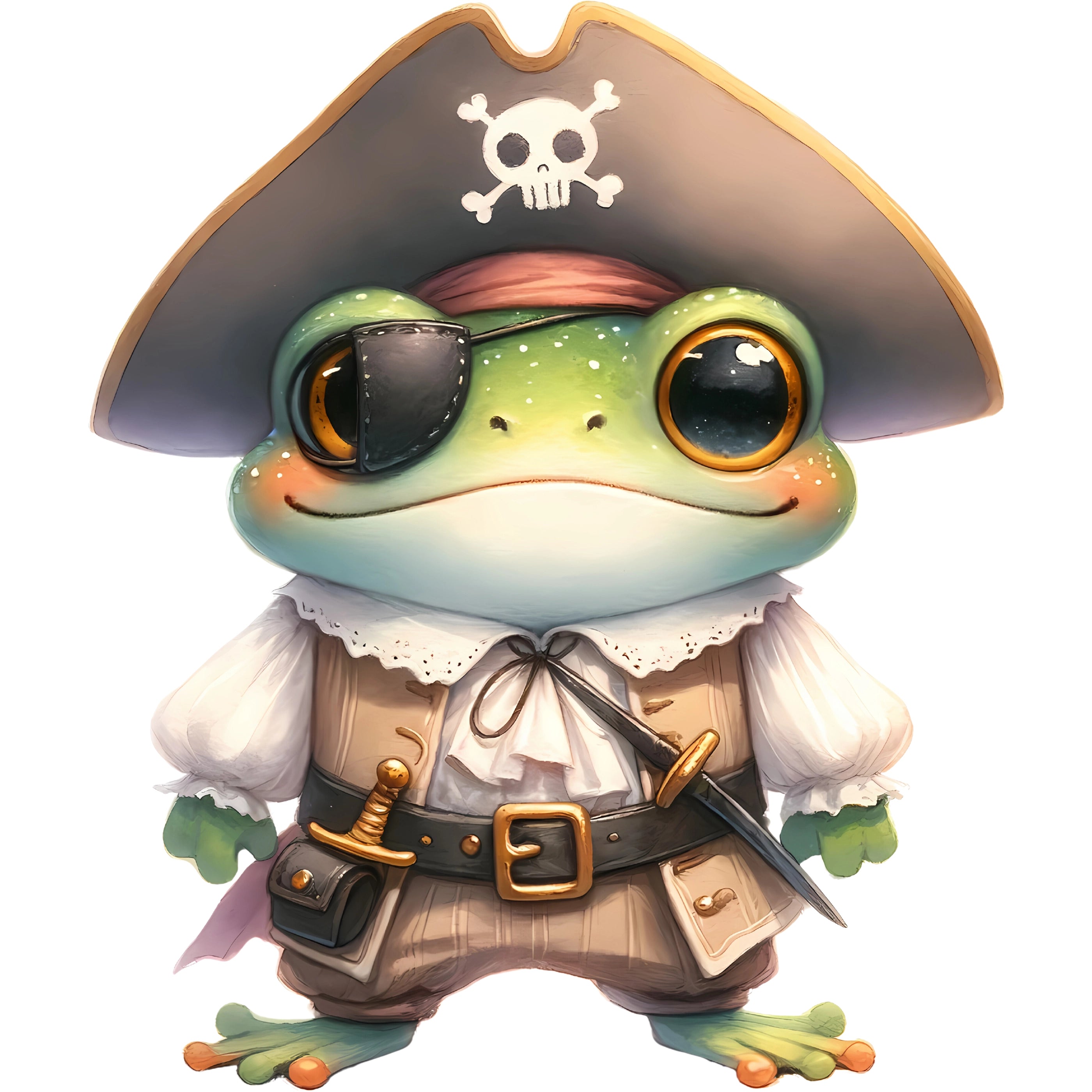 Bügelbild Pirat Frosch
