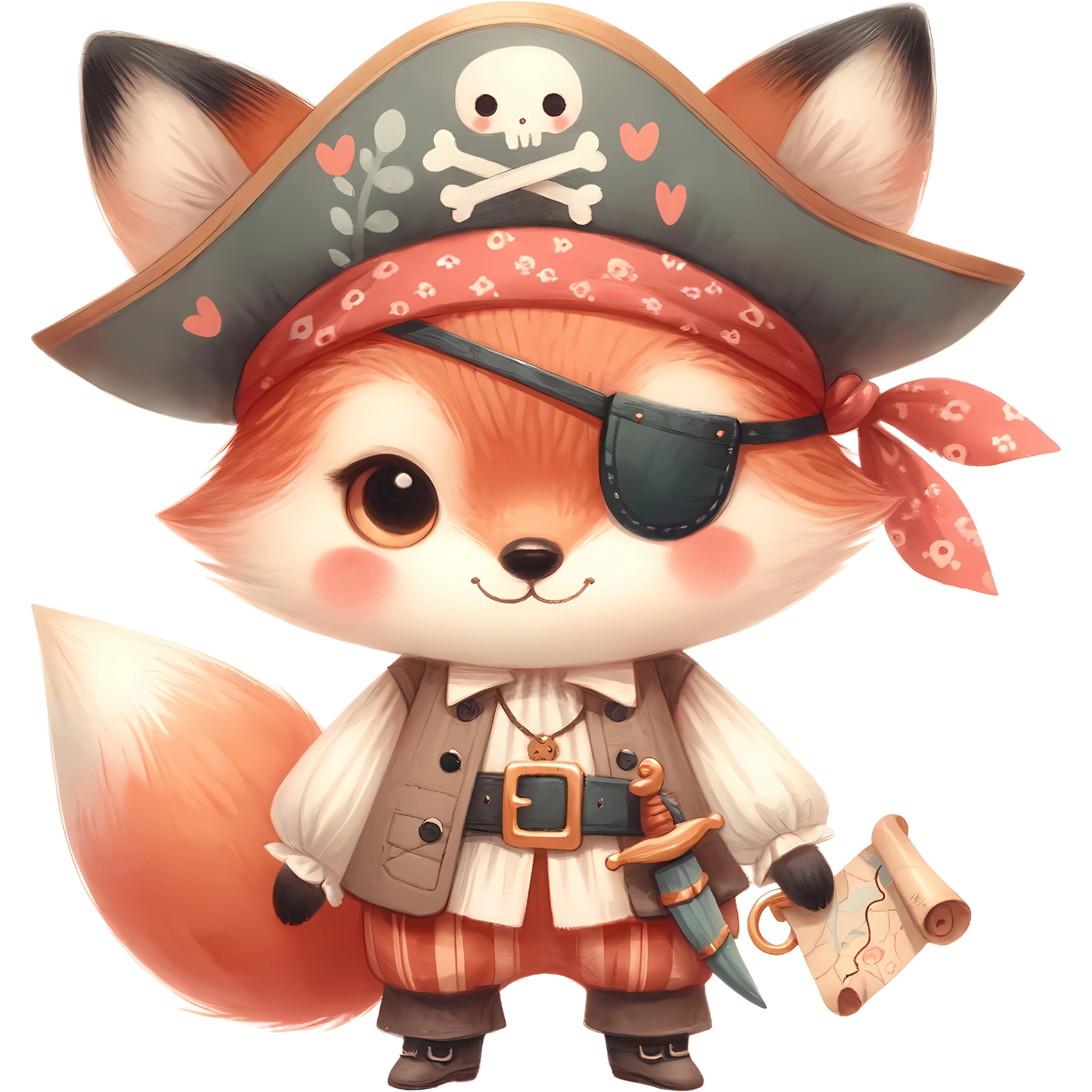 Bügelbild Pirat Fuchs