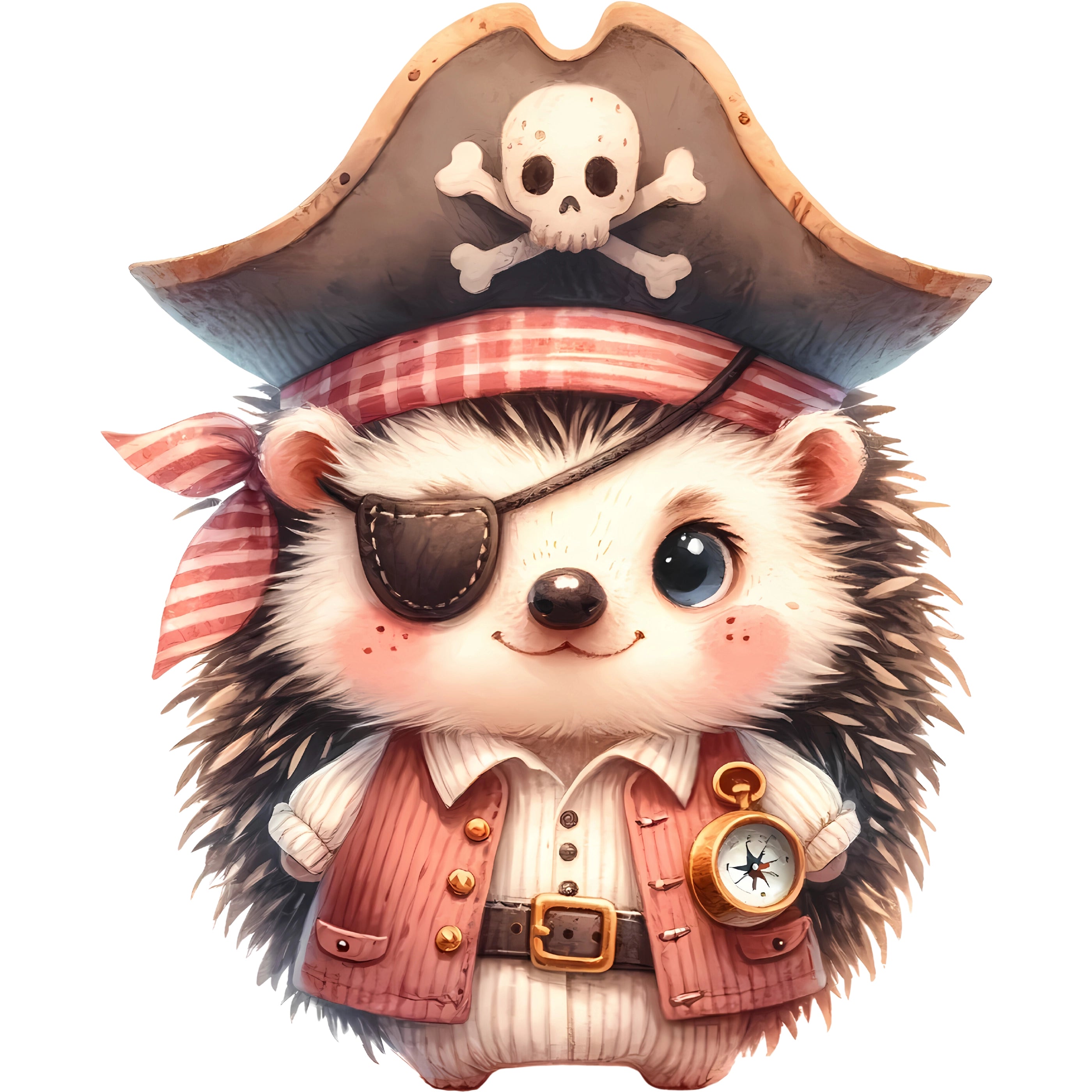 Bügelbild Pirat Igel