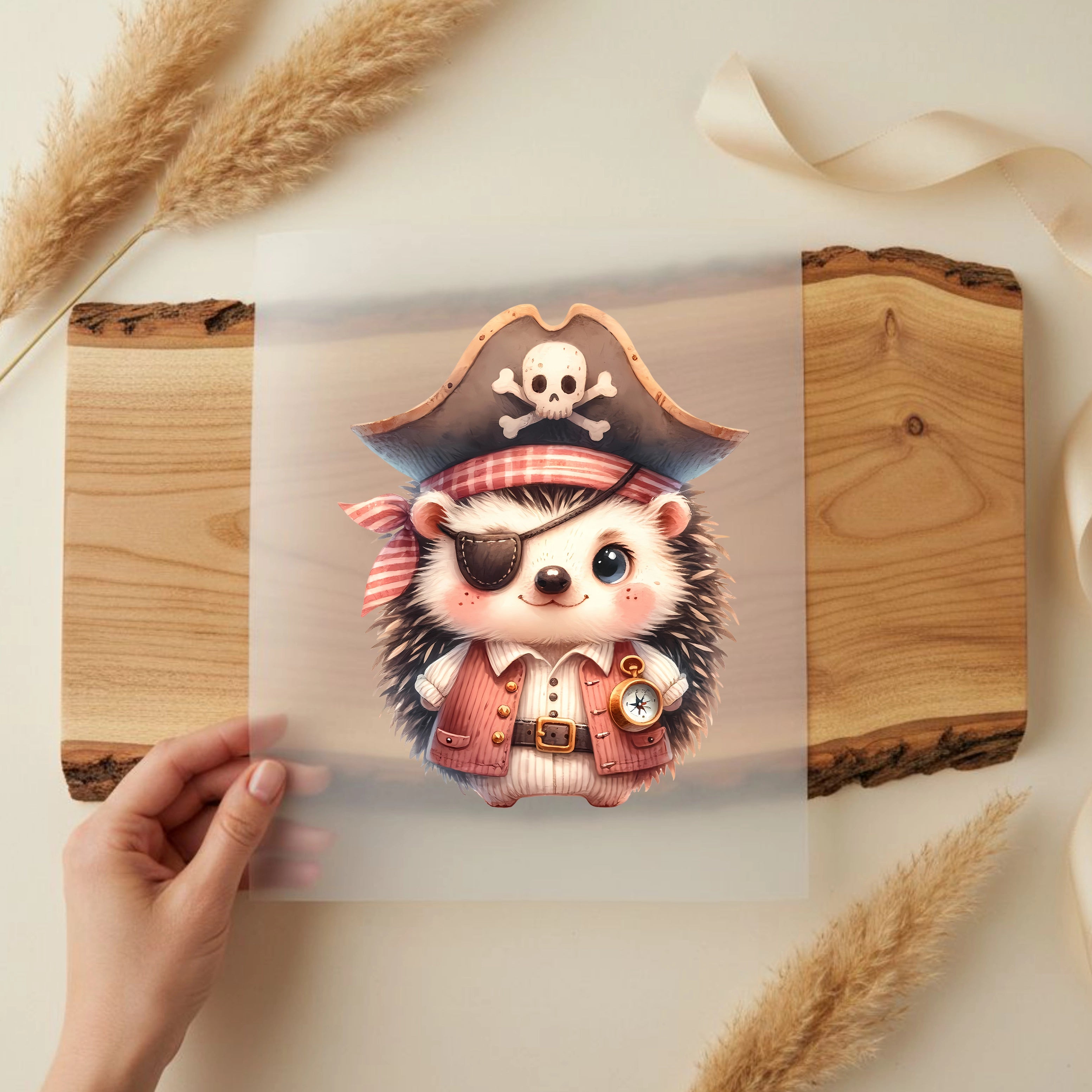 Bügelbild Pirat Igel