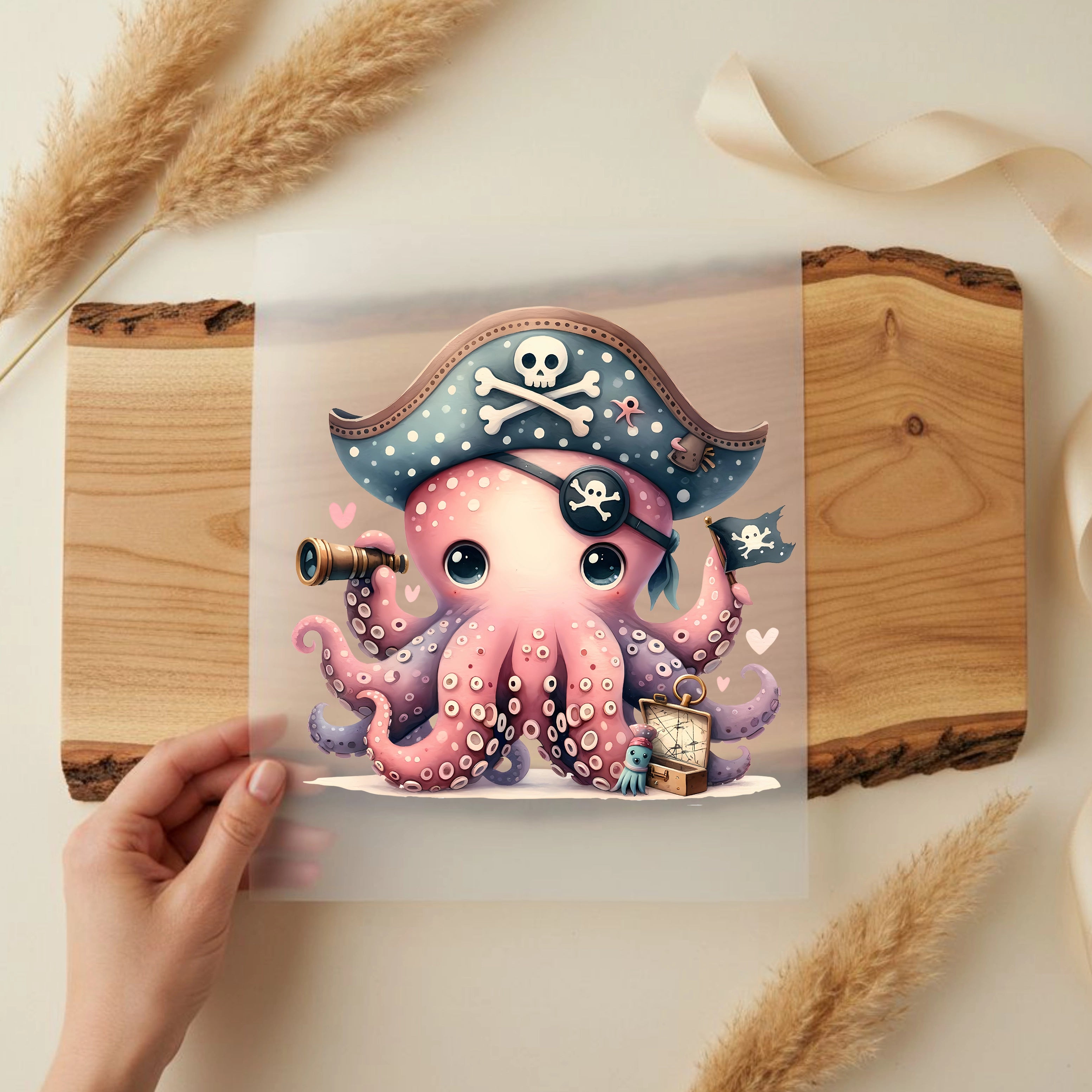 Bügelbild Pirat Oktopus