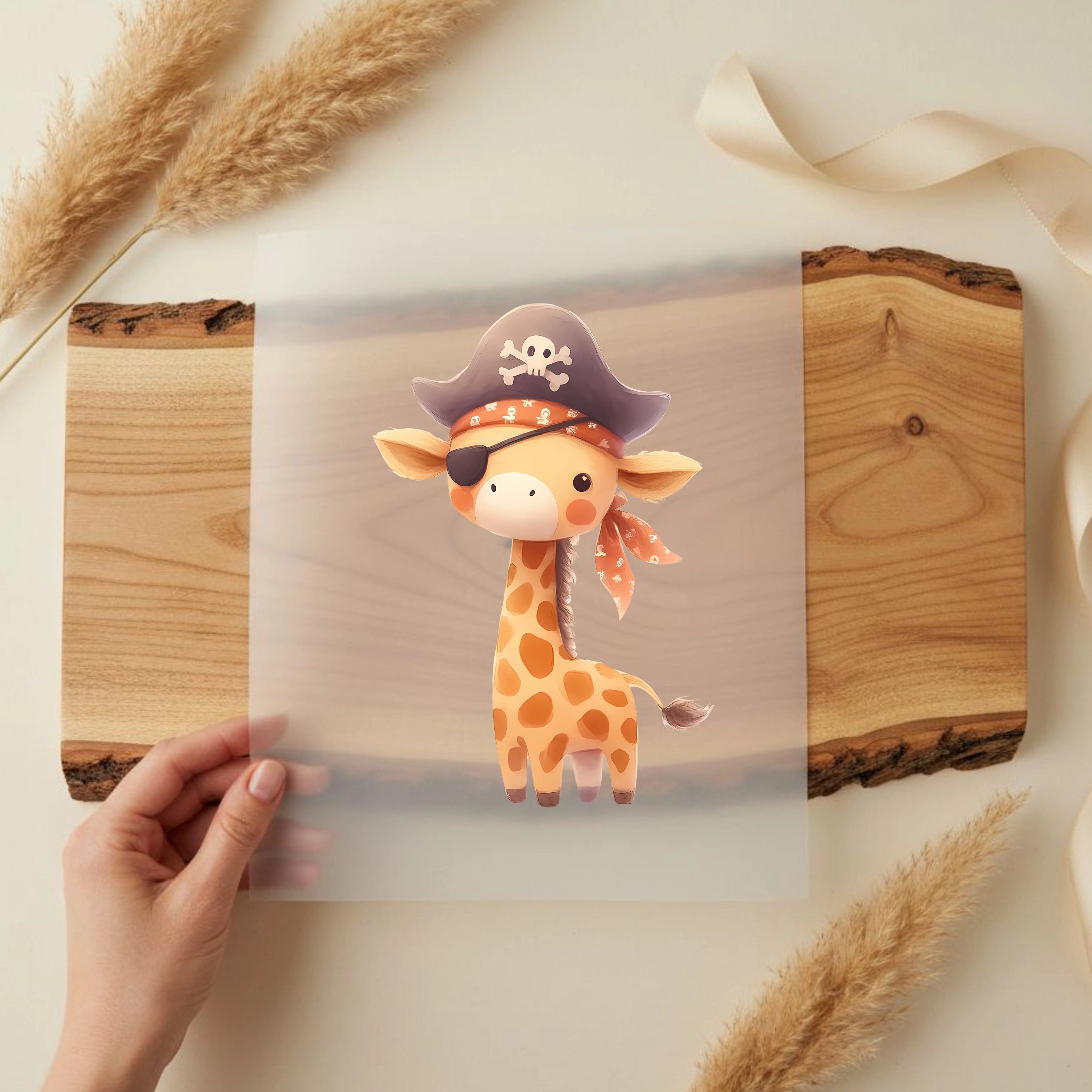 Bügelbild Pirat Giraffe