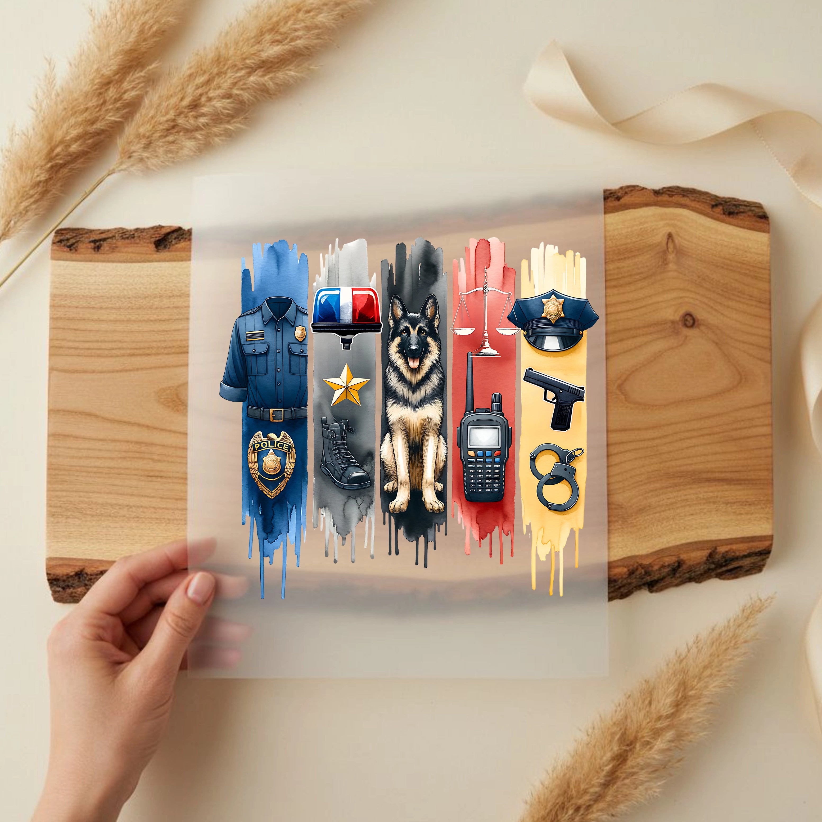 Bügelbild Polizei Panel