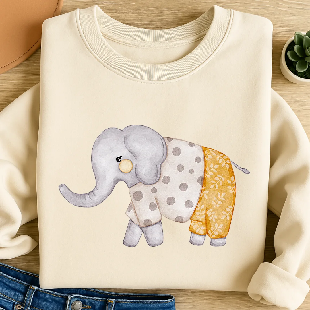 Bügelbild Pyjama Party Elefant