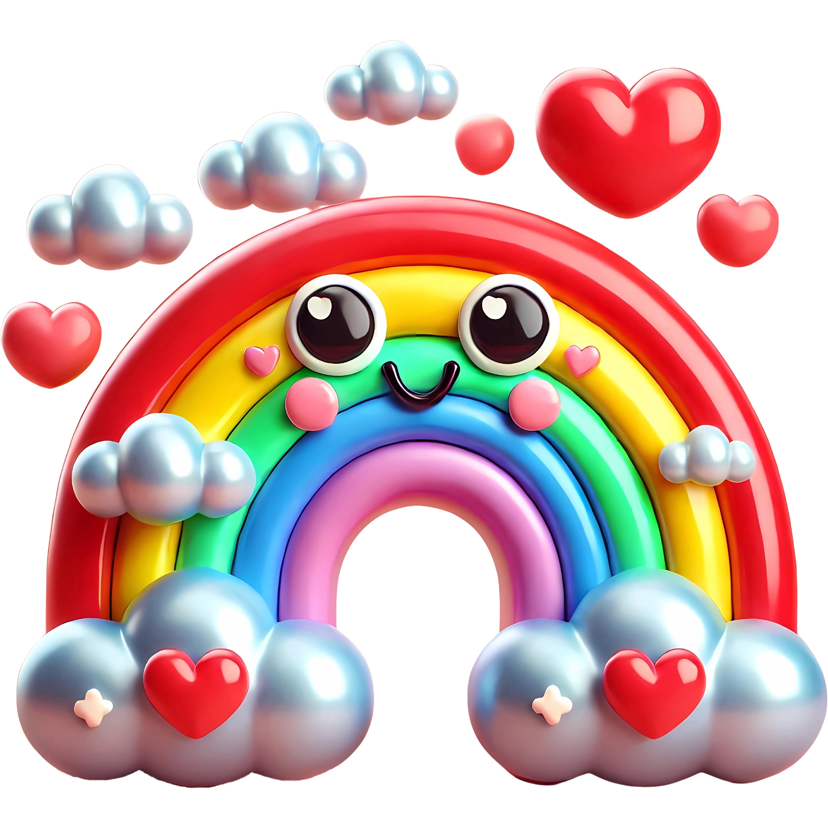 Bügelbild Regenbogen 3D