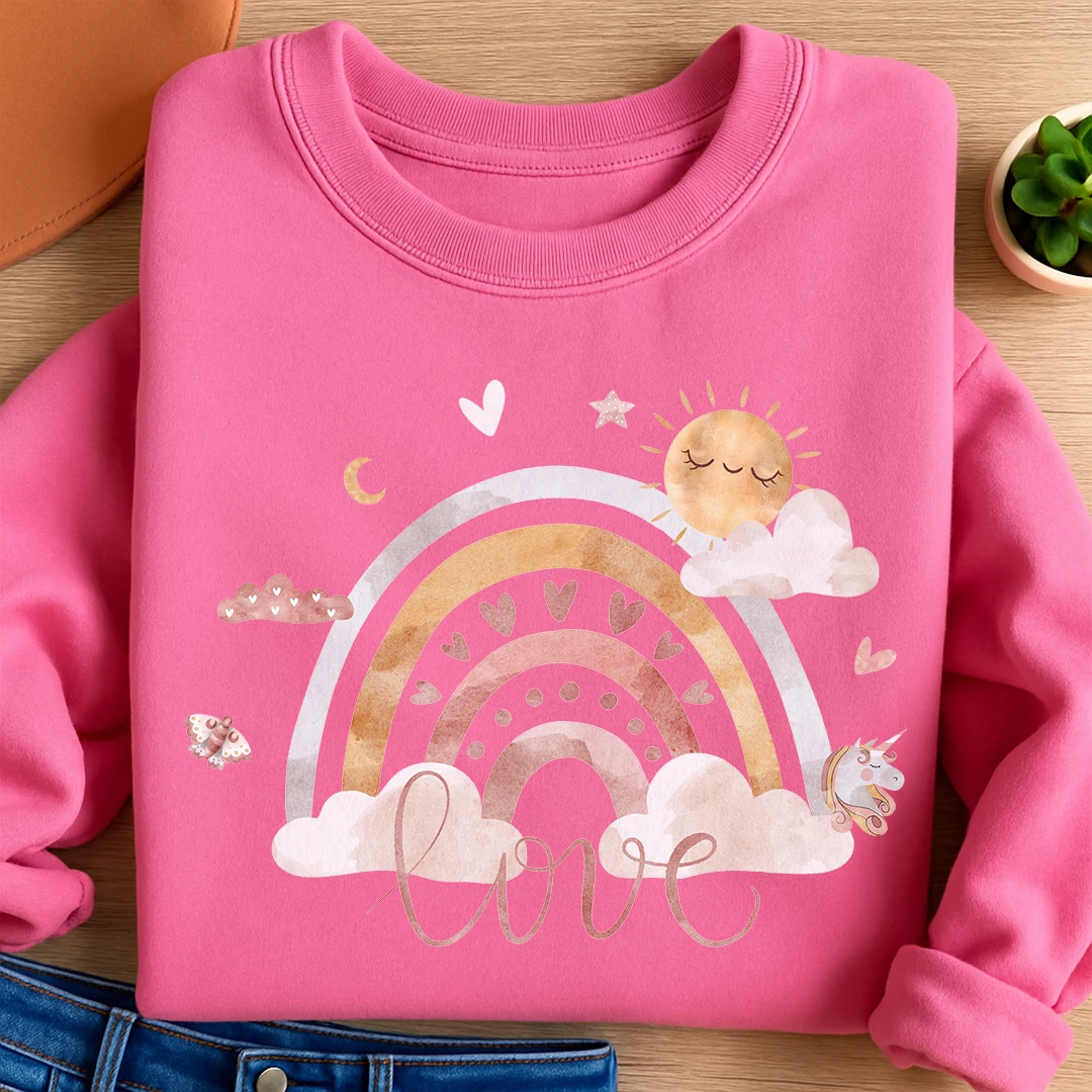 Bügelbild Regenbogen Love