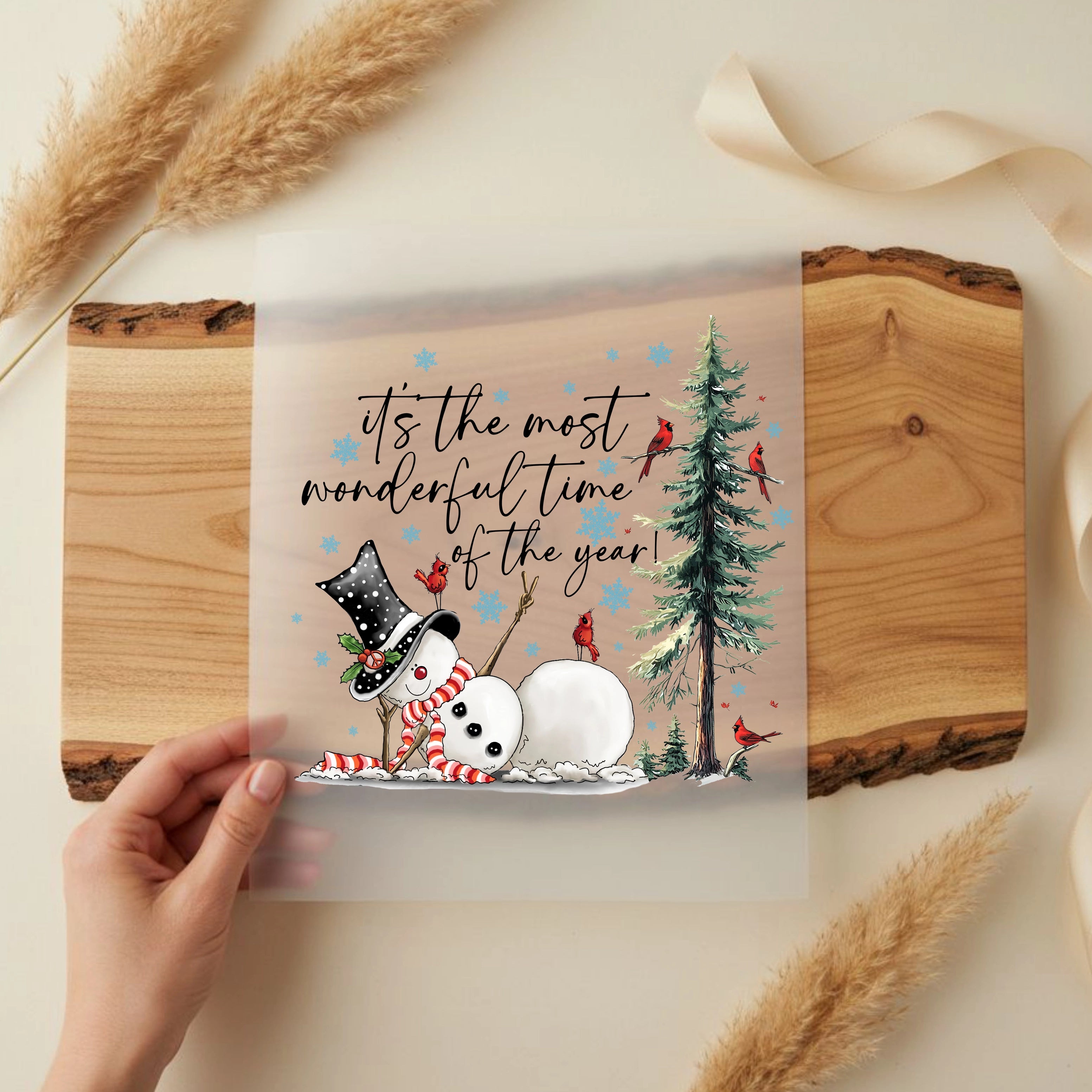 Bügelbild Relax Schneemann Winterliebe