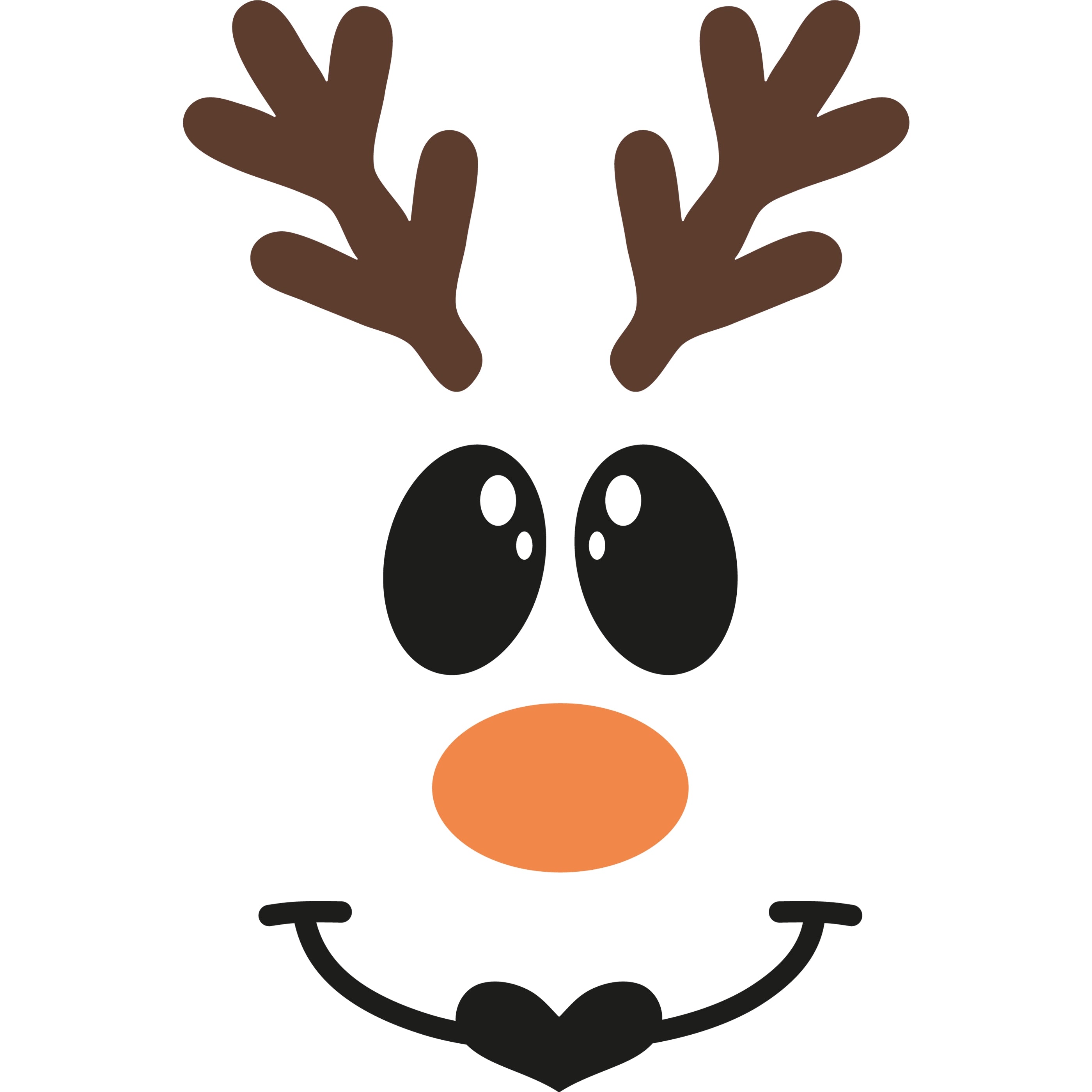 Bügelbild Rentier Cutieface