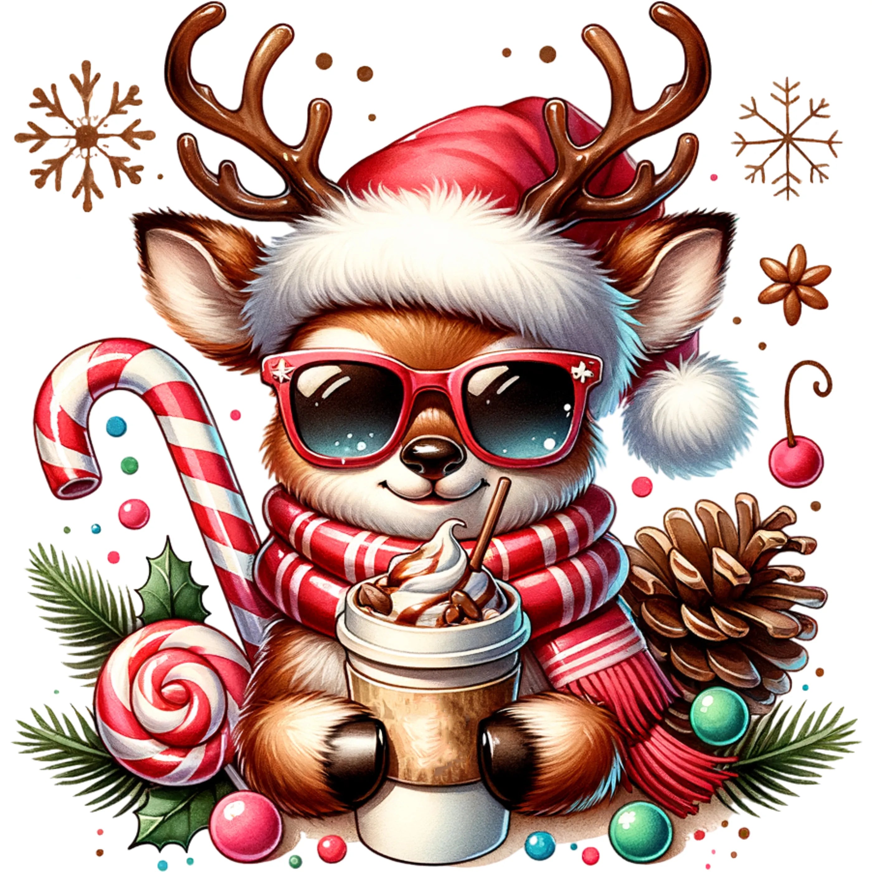 Bügelbild Rentier Kakaozeit